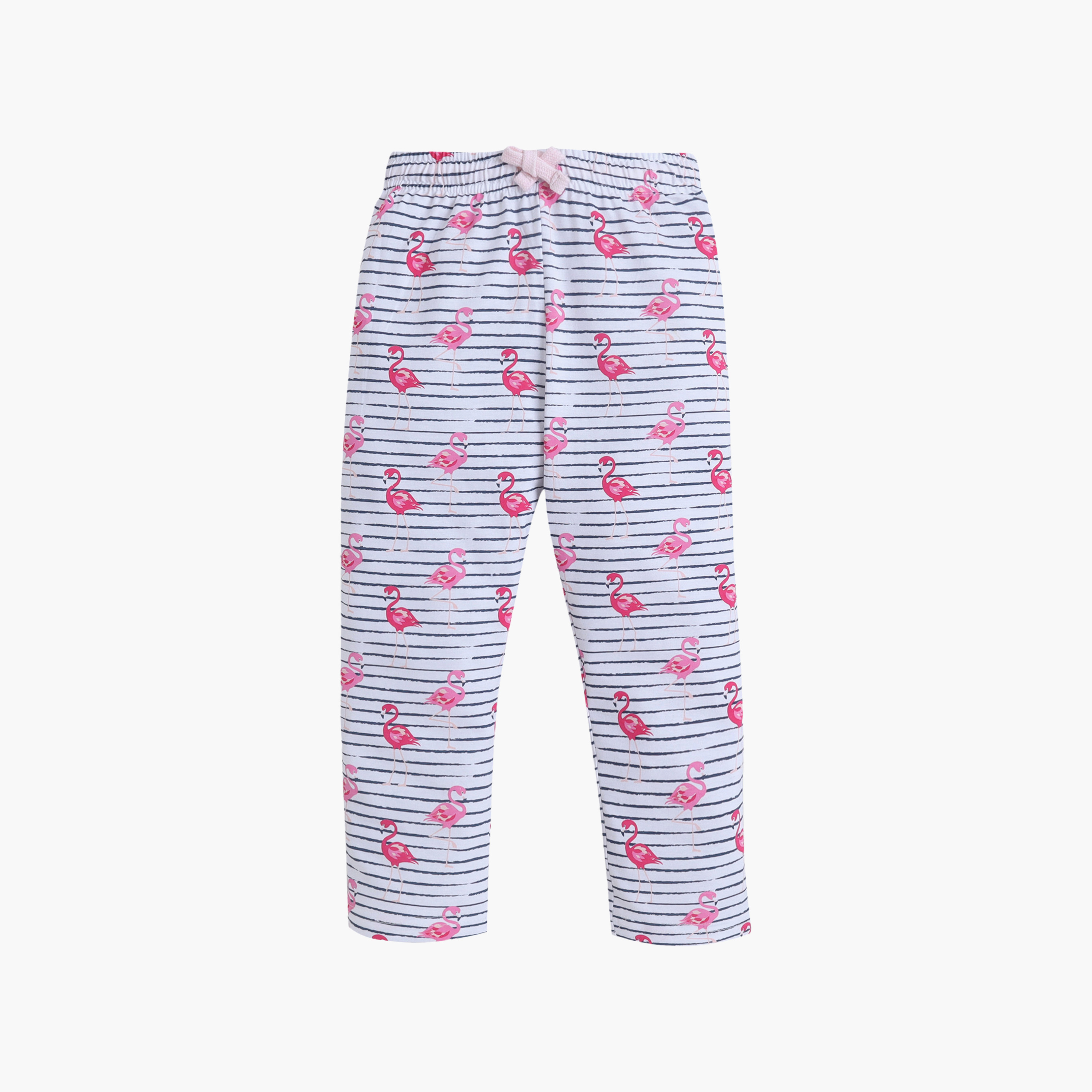طقم تي شيرت قطني وبيجامة بطبعة فلامينغو من فيكتور آند جين-girls-clothing-nightwear-image-4