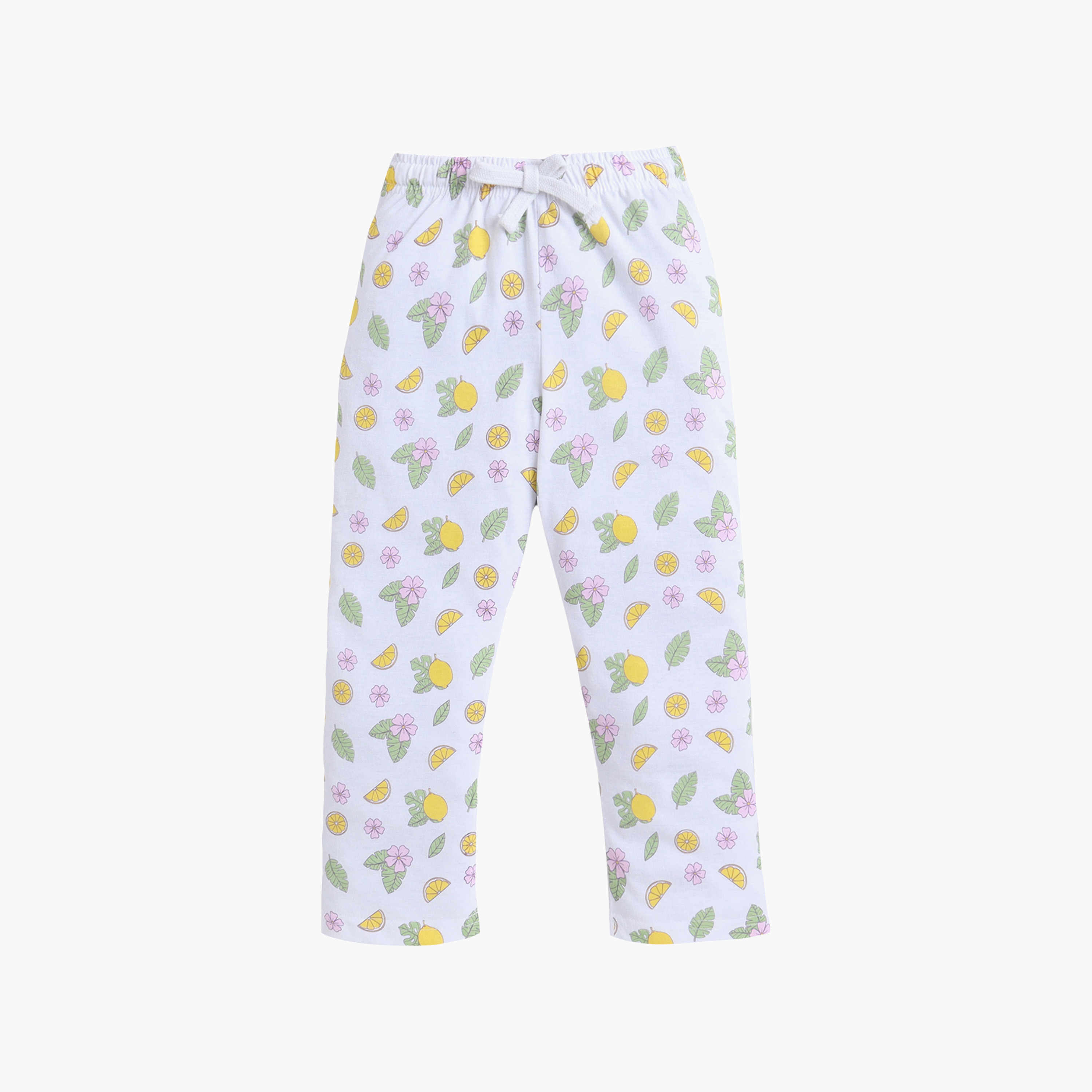 طقم تي شيرت قطني وبيجامة بطبعة ليمون من فيكتور آند جين-baby-girls-clothing-nightwear-pyjamasets-image-4