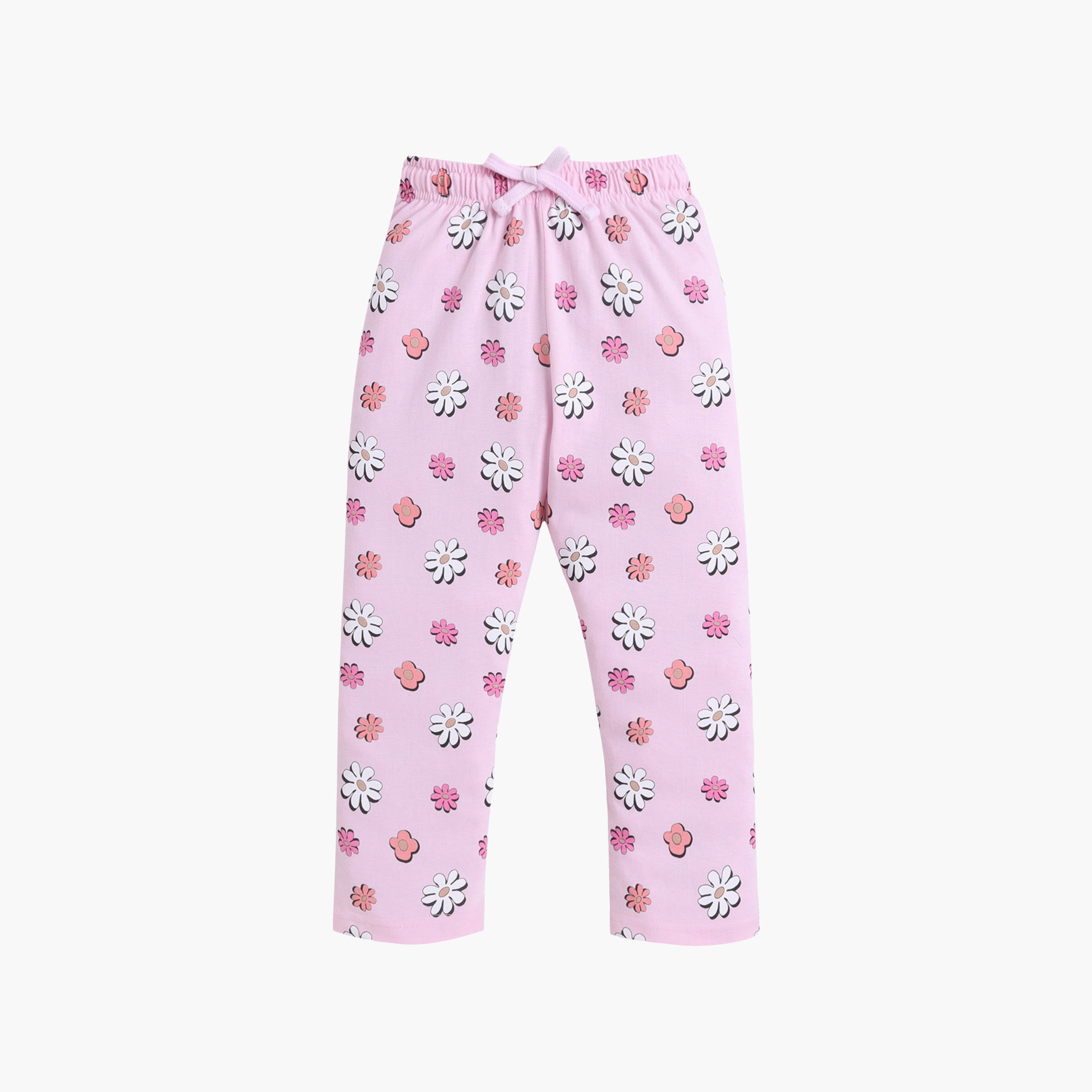 Victor and Jane Floral Printed Cotton T-Shirt & Pajama Set-baby-girls-clothing-nightwear-pyjamasets-image-4