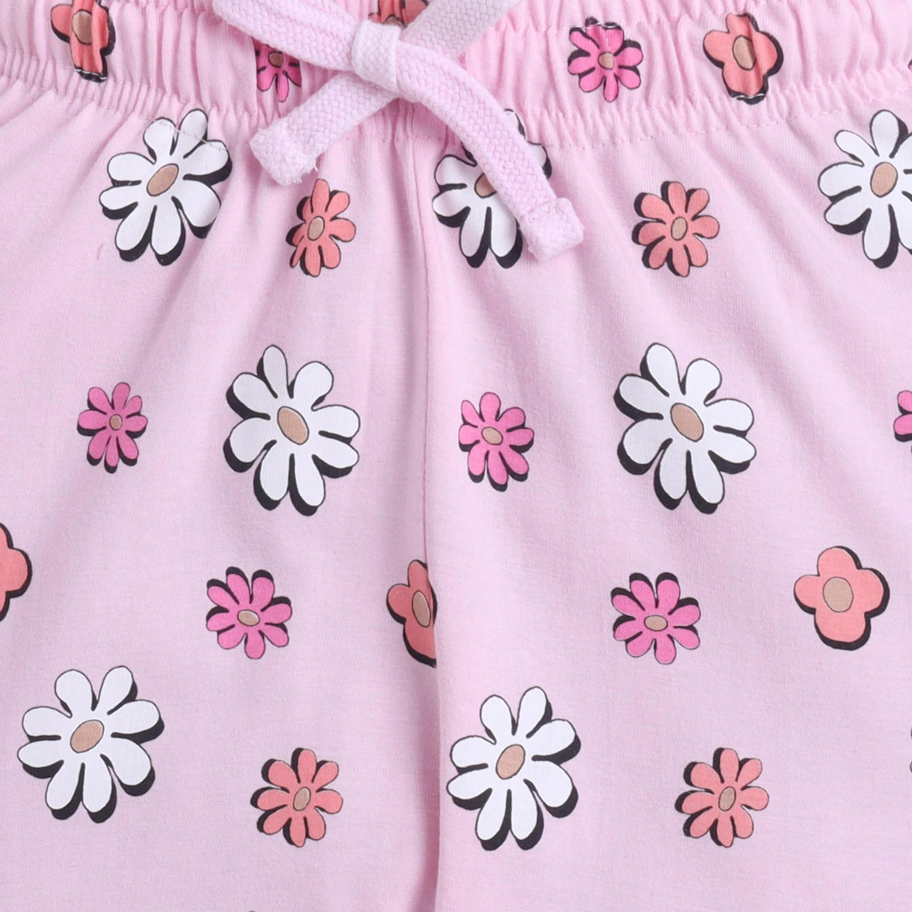 طقم تي شيرت قطني وبيجامة بطبعة زهور من فيكتور آند جين-girls-clothing-nightwear-image-6