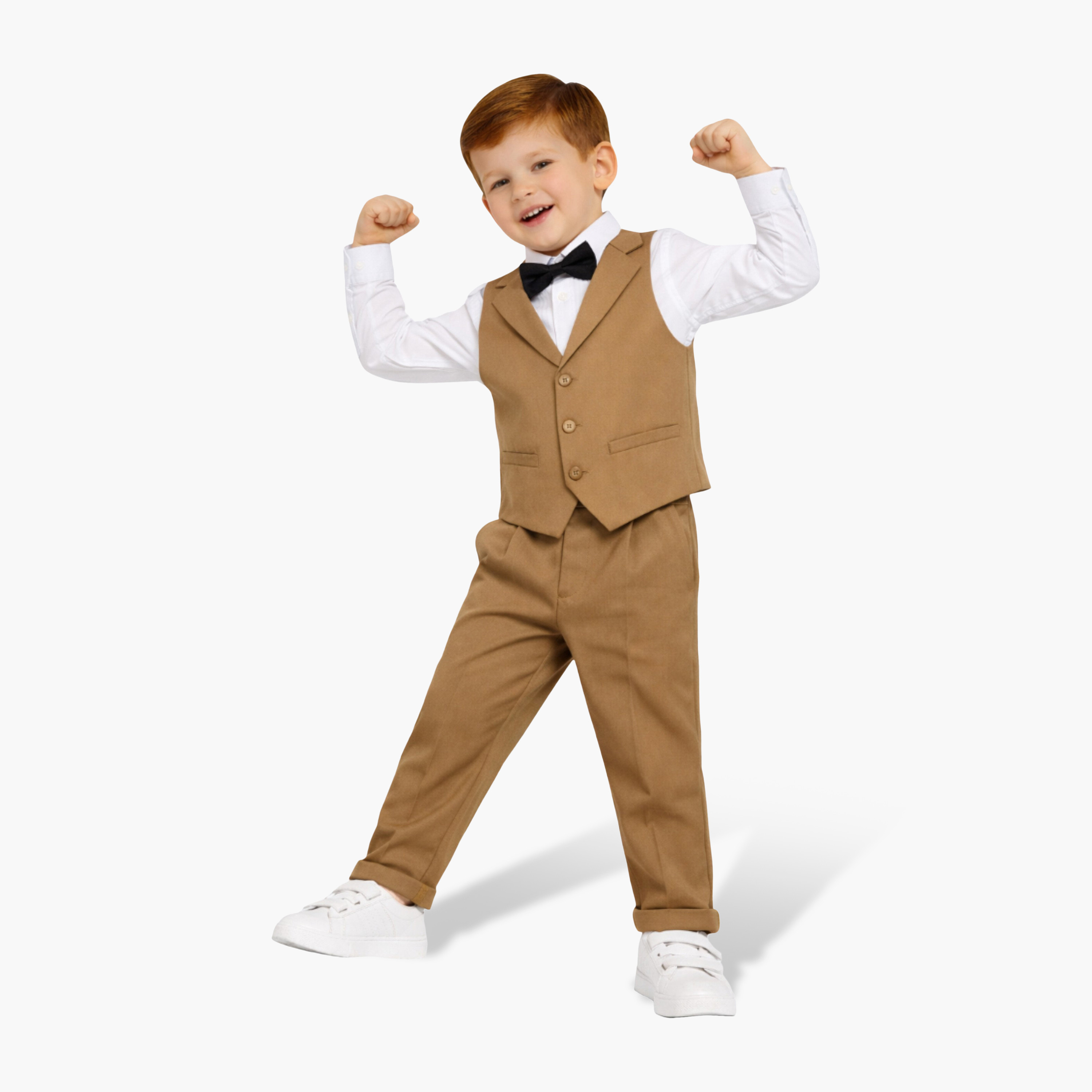 Victor and Jane 4-Piece Full Sleeves Shirt with Waistcoat & Trousers Set-boys-clothing-setsandcoords-image-6