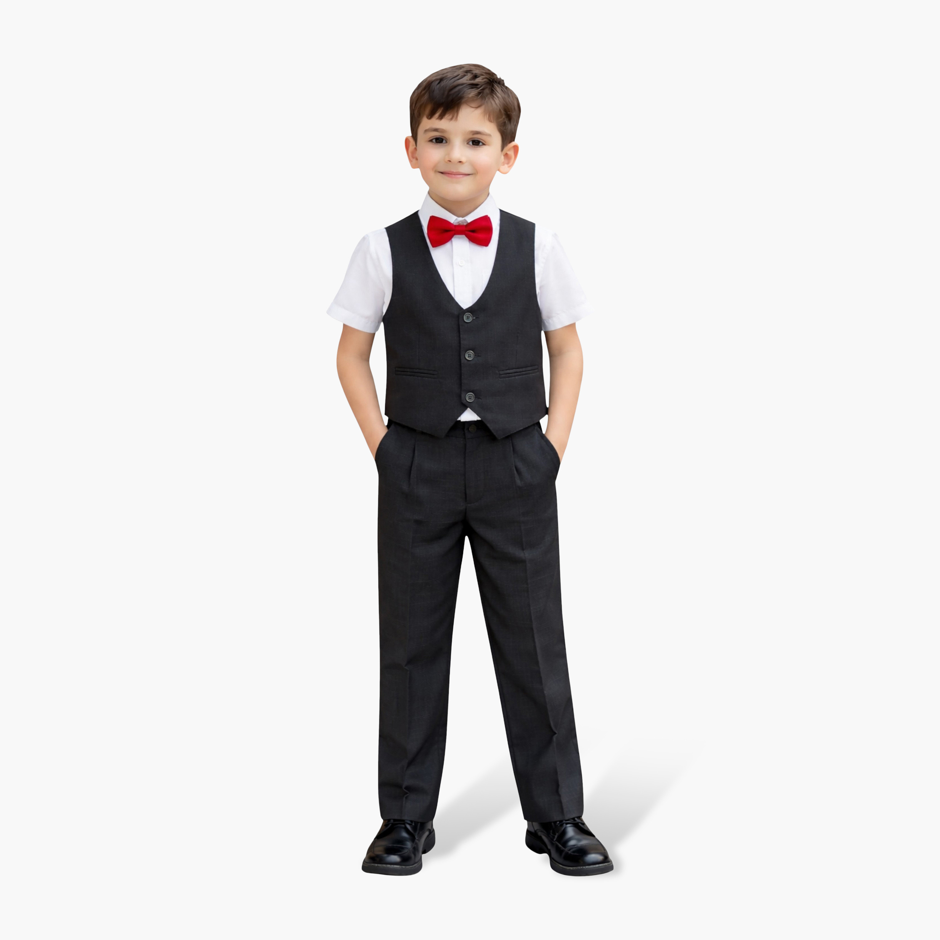 طقم صديري، قميص، بنطلون وربطة عنق "بو تاي" من فيكتور آند جين-boys-clothing-setsandcoords-image-1
