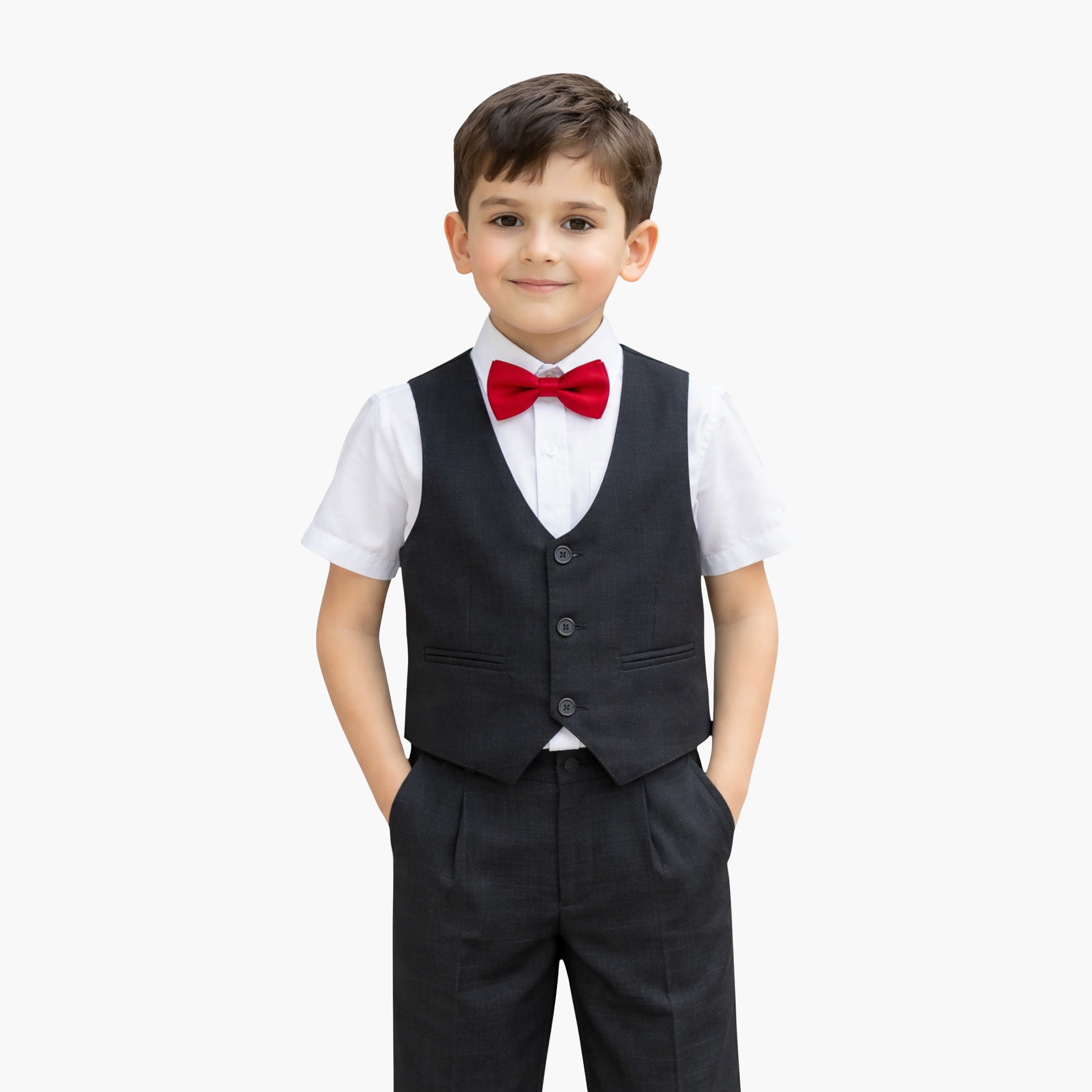 طقم صديري، قميص، بنطلون وربطة عنق "بو تاي" من فيكتور آند جين-boys-clothing-setsandcoords-image-4