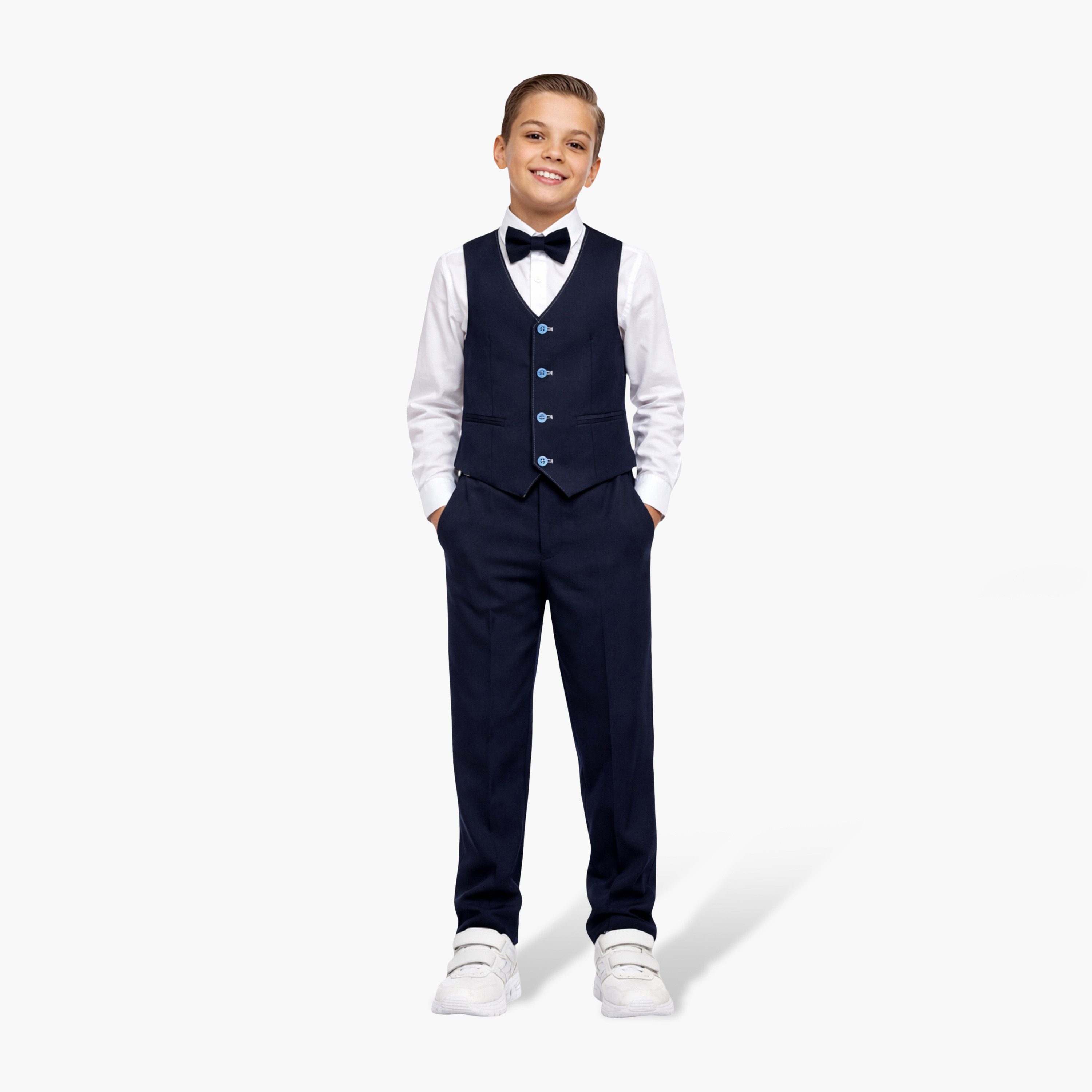 طقم صديري، قميص، بنطلون وربطة عنق "بو تاي" من فيكتور آند جين-boys-clothing-setsandcoords-image-1