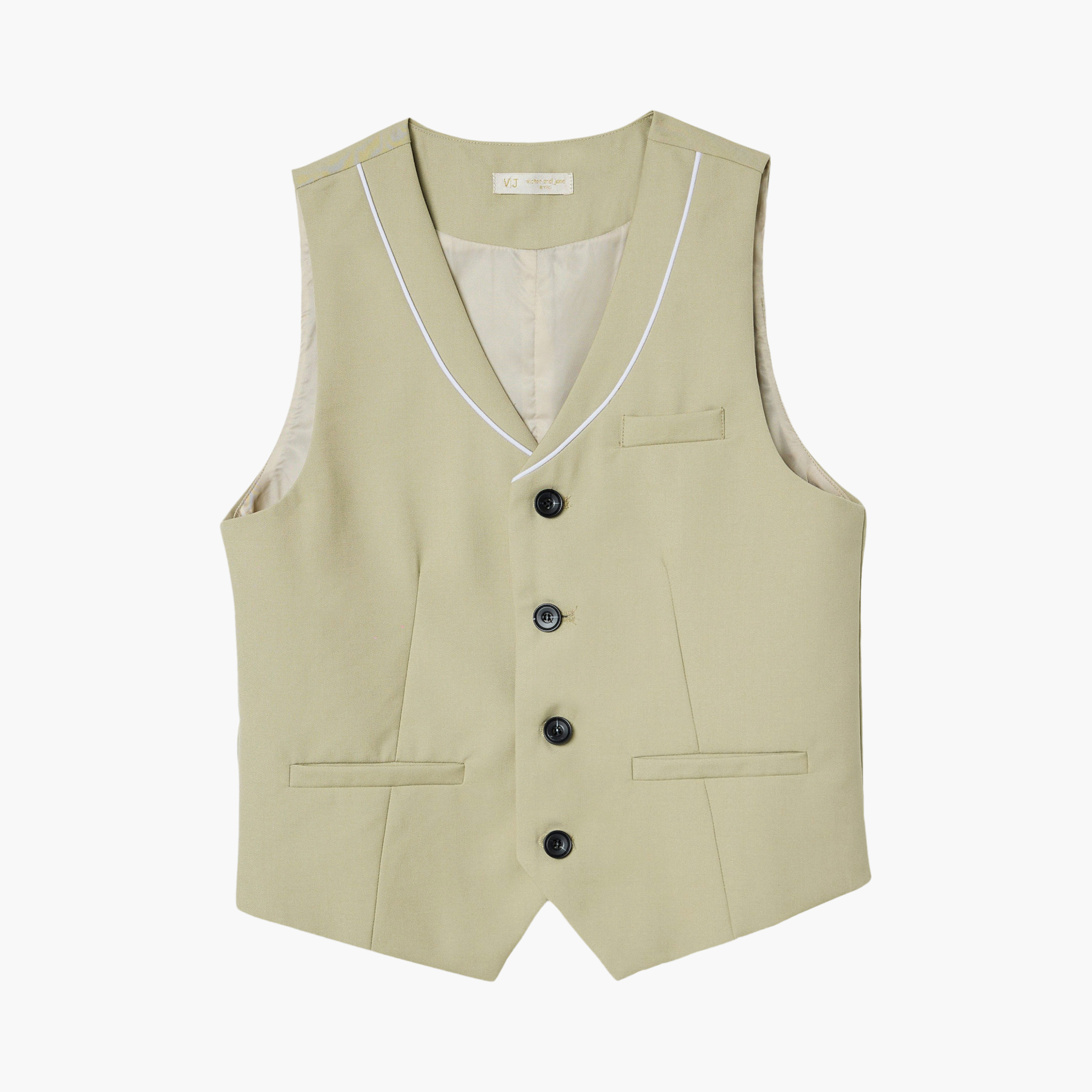 Victor and Jane 4-Piece Half Sleeves Shirt with Waistcoat & Trousers Set-boys-clothing-setsandcoords-image-8
