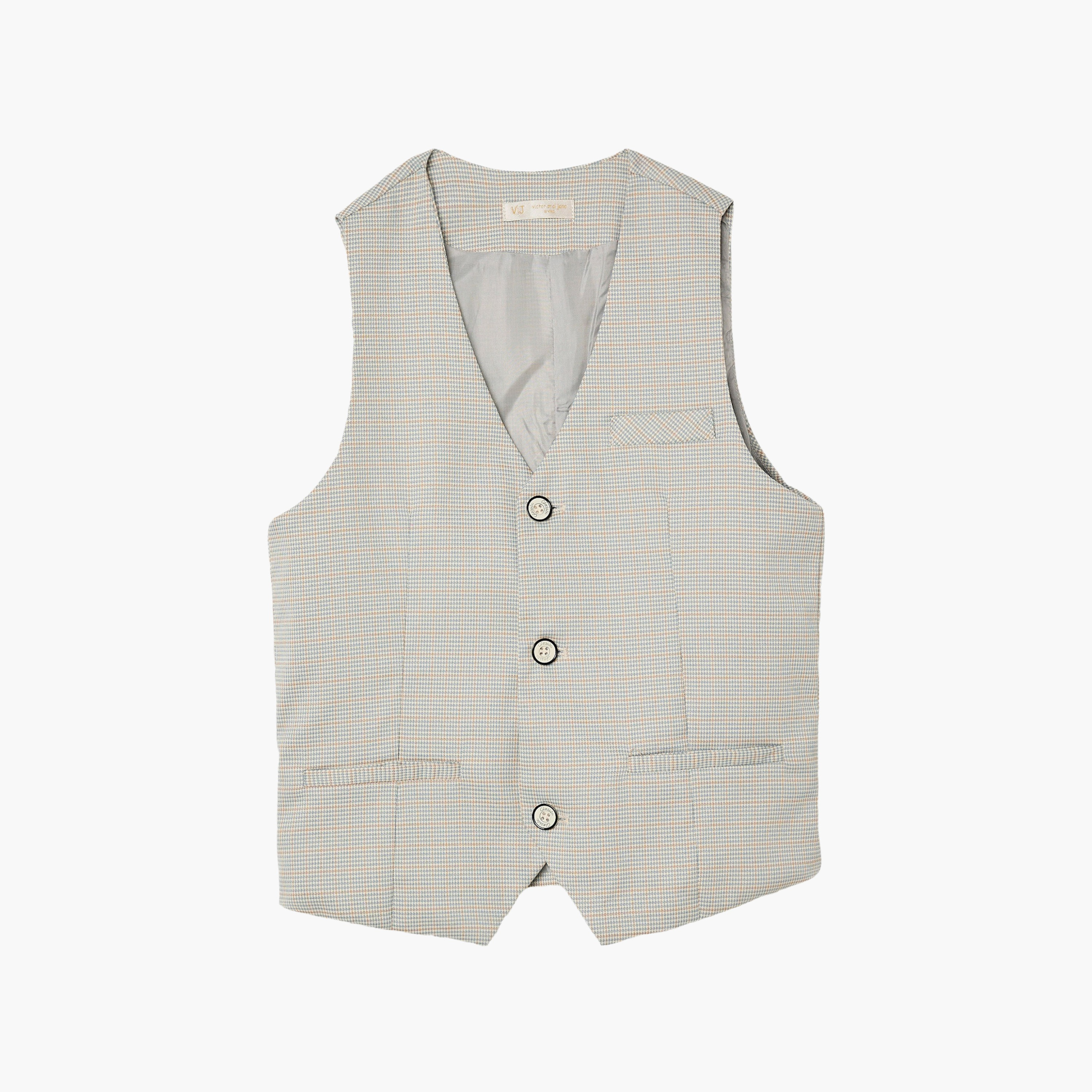 طقم 4 قطع قميص بأكمام نصفية مع فيست ويست كوت وبنطال من فيكتور أند جين-boys-clothing-setsandcoords-image-9