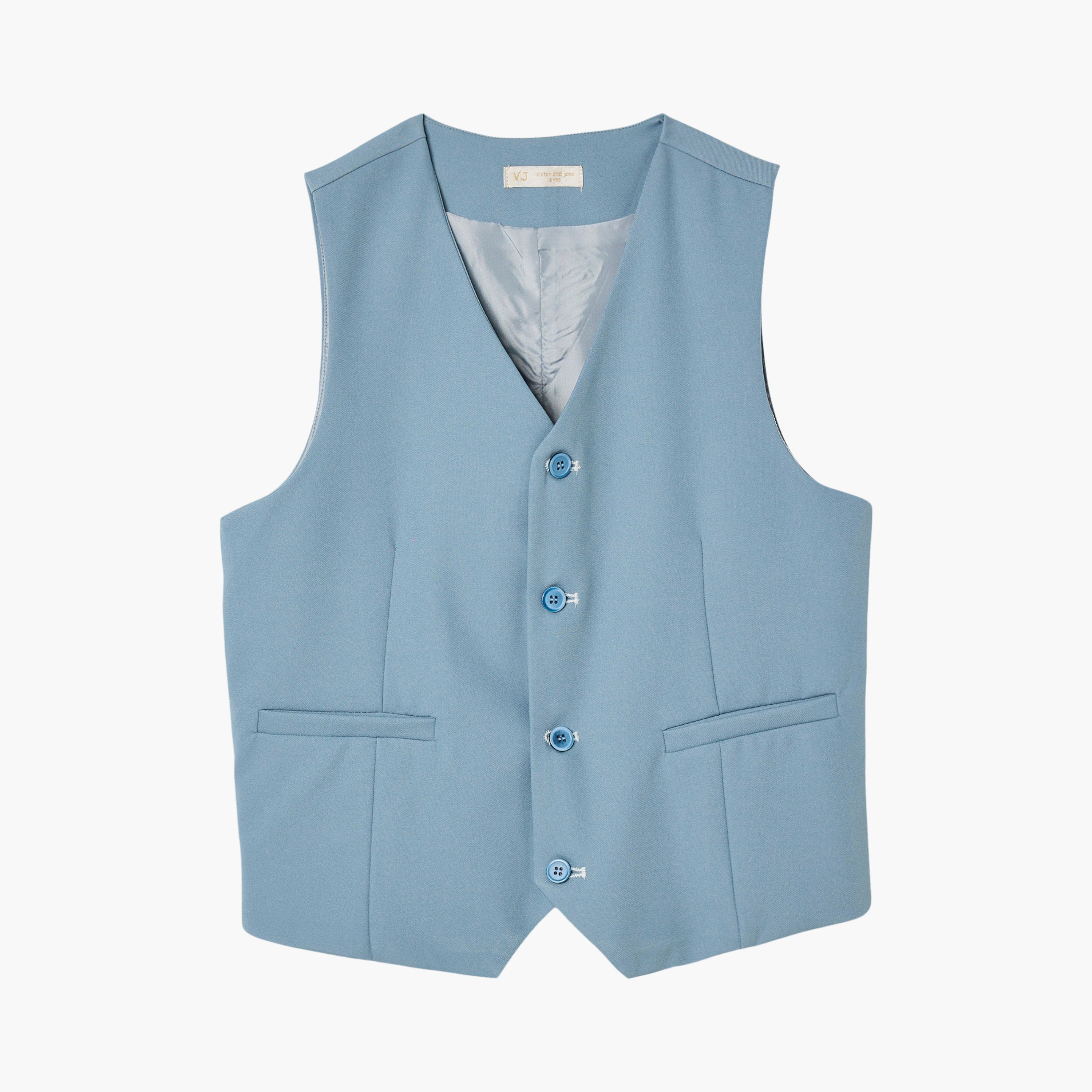 طقم 4 قطع قميص بأكمام نصفية مع فيست ويست كوت وبنطال من فيكتور أند جين-boys-clothing-setsandcoords-image-9