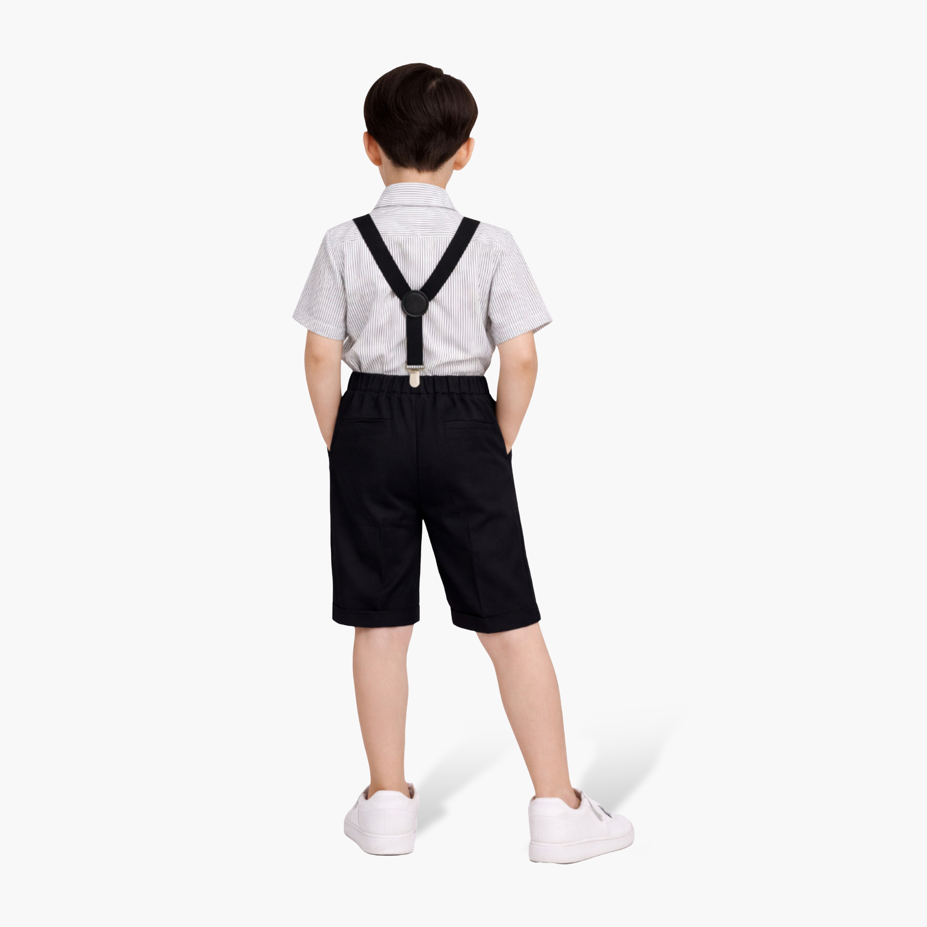 طقم رسمي مكون من قميص، شورت، حمالات وربطة عنق "بو تاي" من فيكتور آند جين-boys-clothing-setsandcoords-image-2