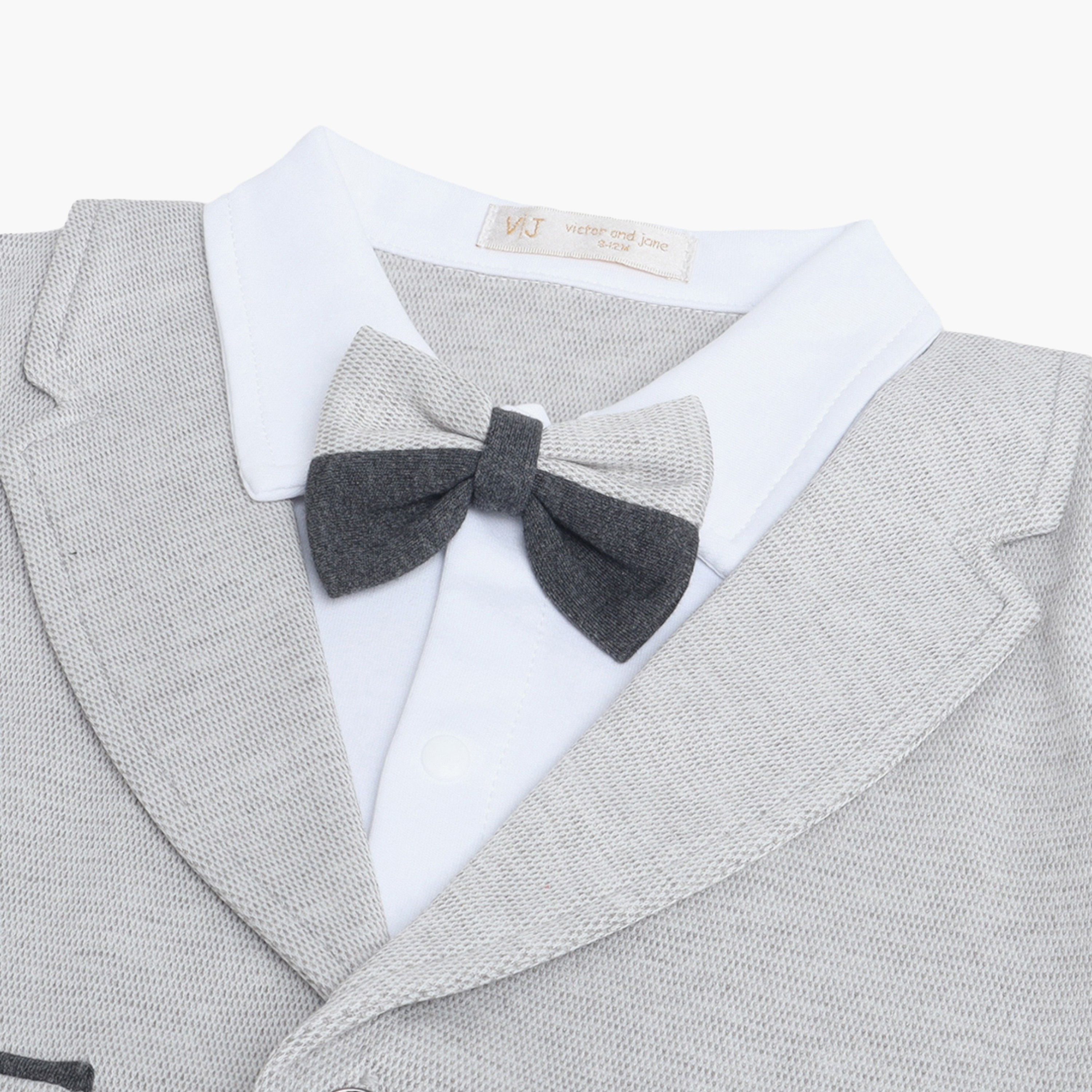 Victor and Jane Blazer, Shirt & Bow Tie Mock Rompers Set-baby-girls-clothing-nightwear-pyjamasets-image-6