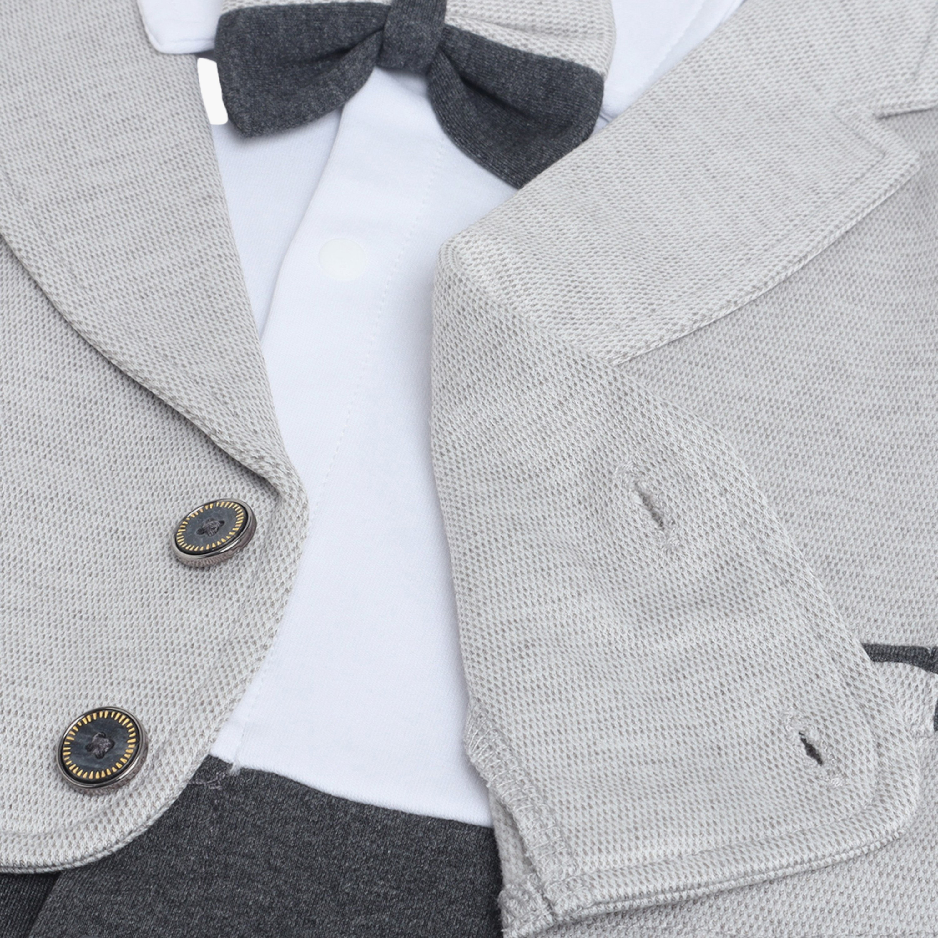Victor and Jane Blazer, Shirt & Bow Tie Mock Rompers Set-baby-girls-clothing-nightwear-pyjamasets-image-7