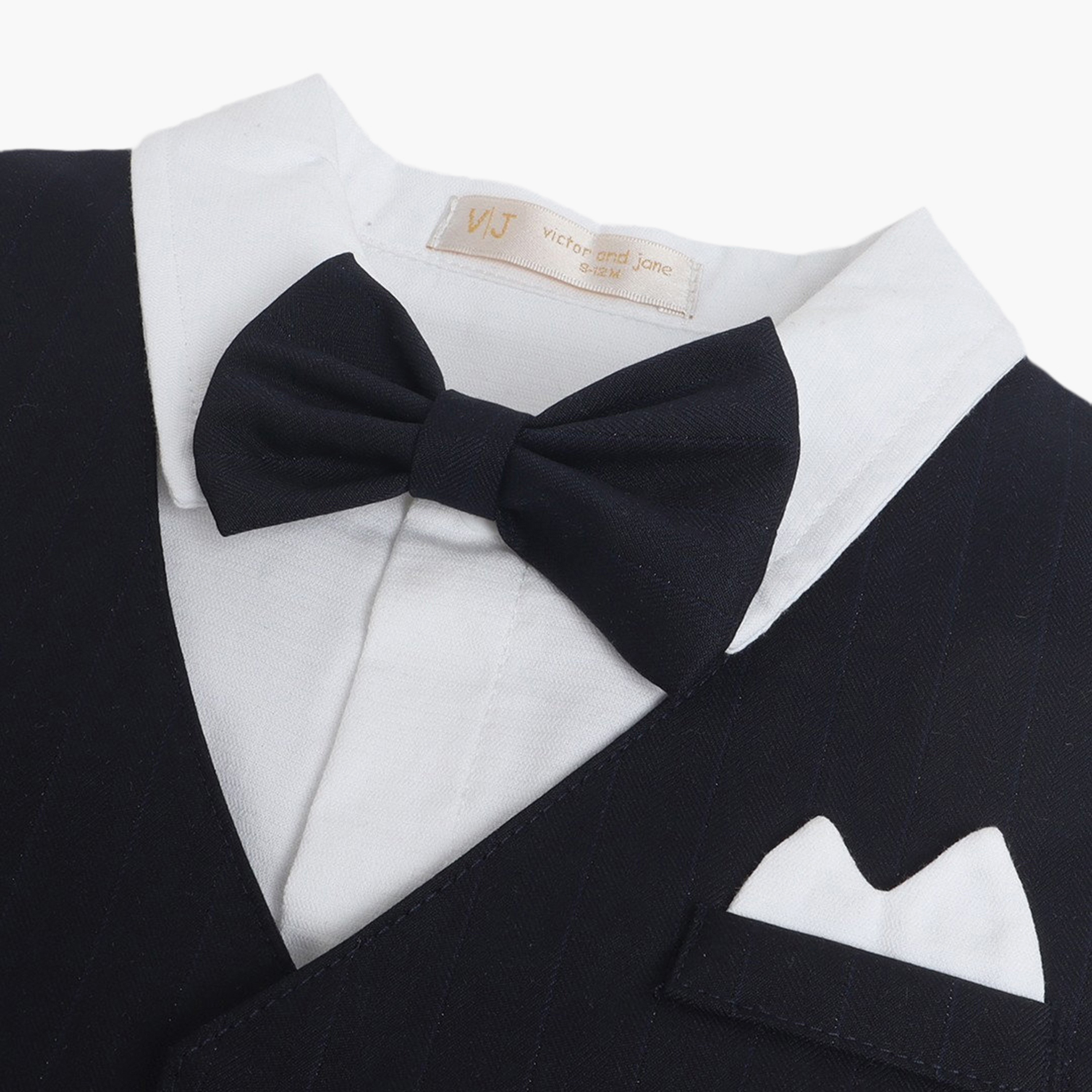 Victor and Jane Waistcoat, Shirt & Bow Tie Mock Rompers Set-baby-boys-clothing-rompers-image-5