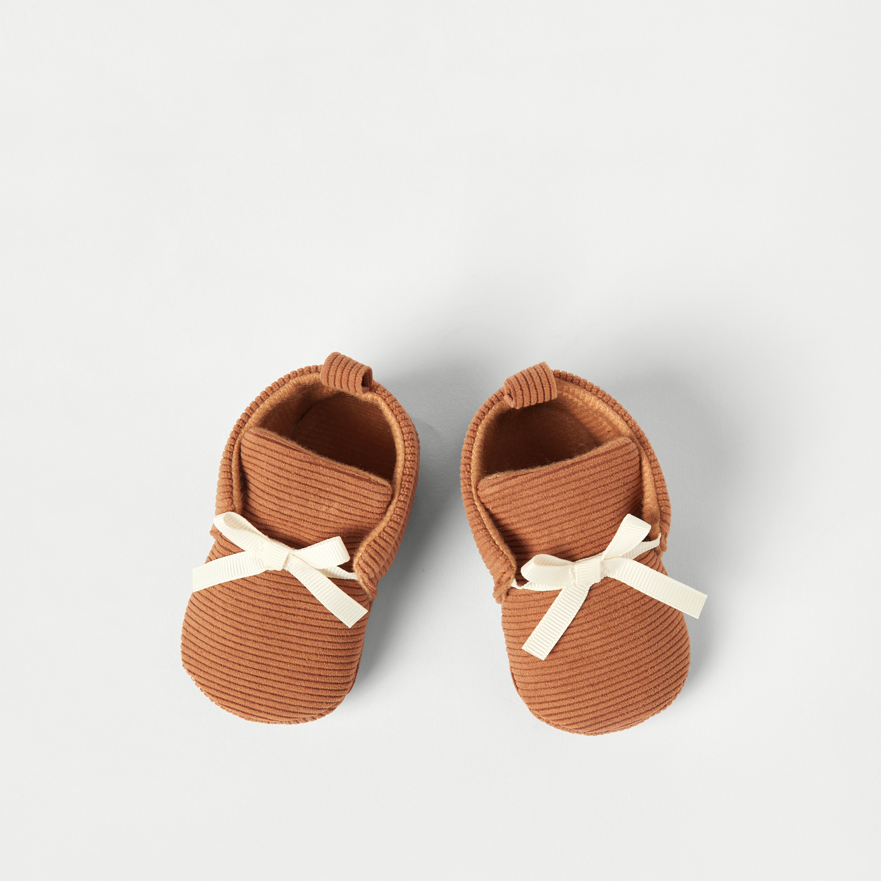 Juniors Ribbed Booties with Bow Detail-baby-girls-shoes-booties-image-1