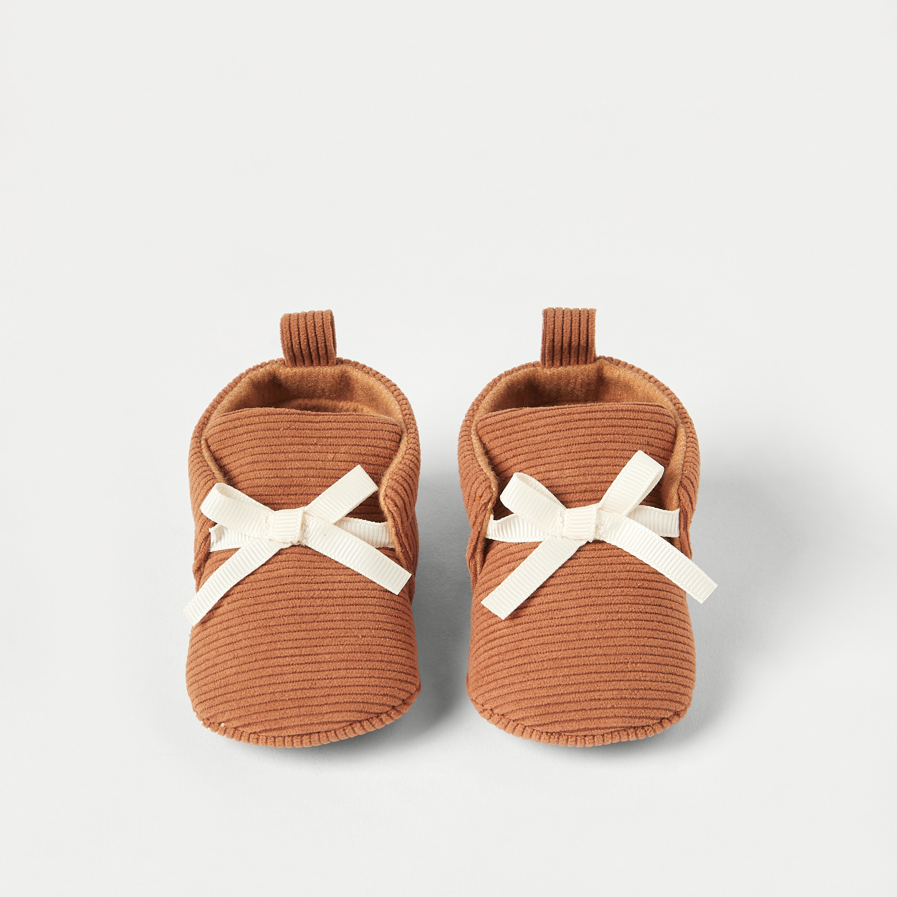 Juniors Ribbed Booties with Bow Detail-baby-girls-shoes-booties-image-5