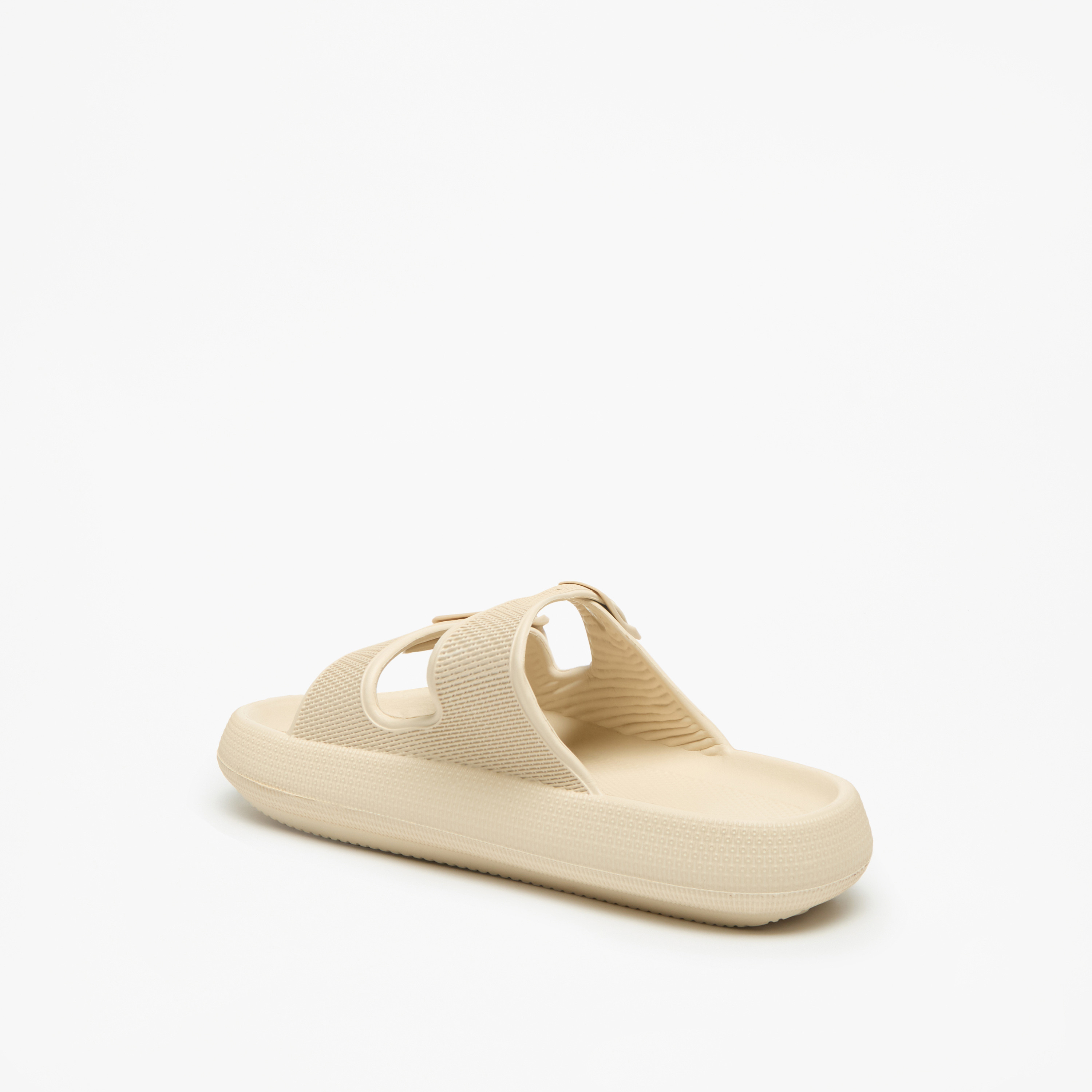 Flora Bella Textured Slip-On Sandal with Buckle Detail-women-shoes-flats-sandals-image-2