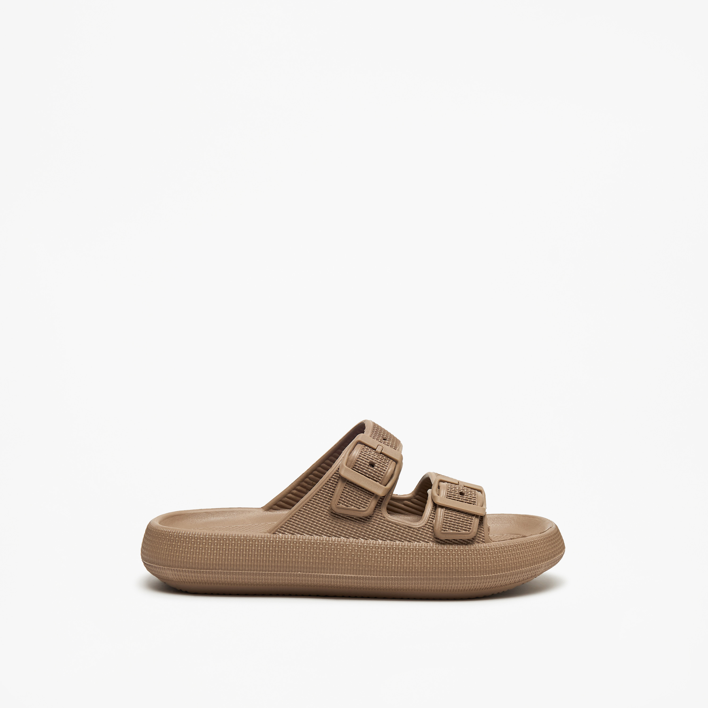 Flora Bella Textured Slip-On Sandal with Buckle Detail-women-shoes-flats-sandals-image-3