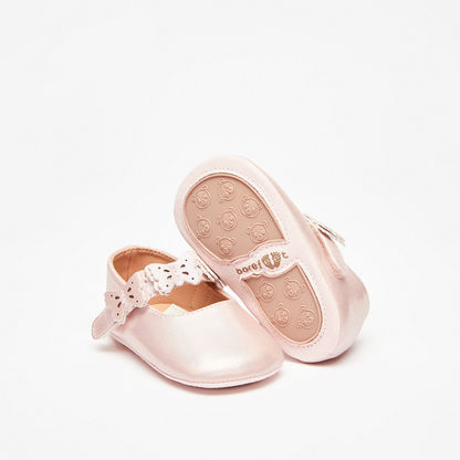 Barefeet Butterfly Accented Mary Jane Shoes with Hook and Loop Closure-Baby Girl%27s Shoes-image-3