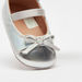 Barefeet Metallic Ballerina Shoes with Elastic Closure and Bow Detail-Baby Girl%27s Shoes-thumbnail-3