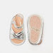 Barefeet Metallic Cross Strap Flat Sandals with Hook and Loop Closure-Baby Girl%27s Sandals-thumbnailMobile-4