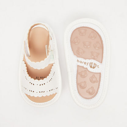 Barefeet Laser Cut Flat Sandal Booties with Hook and Loop Closure-Baby Girl%27s Booties-image-4