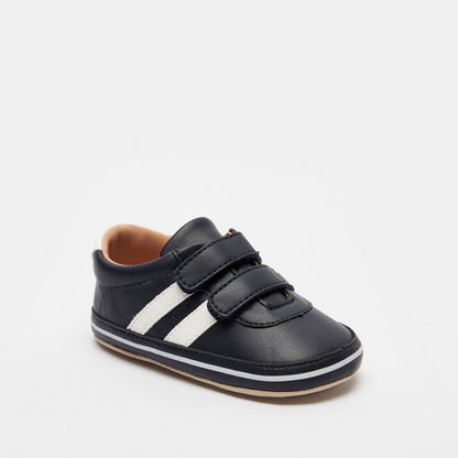 Barefeet Panel Detail Sneakers with Hook and Loop Closure-Baby Boy%27s Shoes-image-1