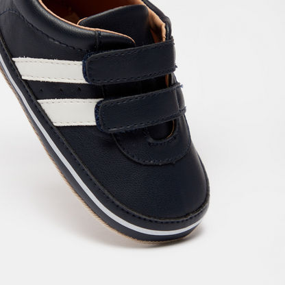Barefeet Panel Detail Sneakers with Hook and Loop Closure-Baby Boy%27s Shoes-image-3