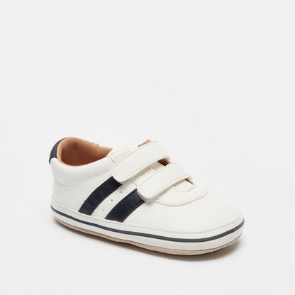 Barefeet Panel Detail Sneakers with Hook and Loop Closure-Baby Boy%27s Shoes-image-1