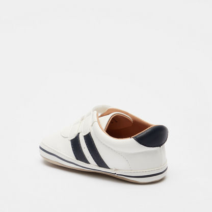 Barefeet Panel Detail Sneakers with Hook and Loop Closure-Baby Boy%27s Shoes-image-2