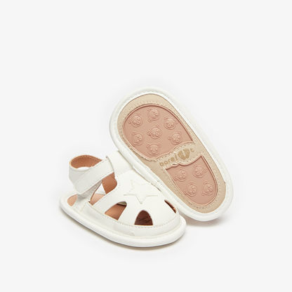 Barefeet Star Applique Sandals with Hook and Loop Closure and Cut-Out Detail-Baby Boy%27s Sandals-image-3