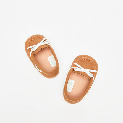 Barefeet Bow Accented Slip-On Moccasins-Baby Boy%27s Shoes-image-1