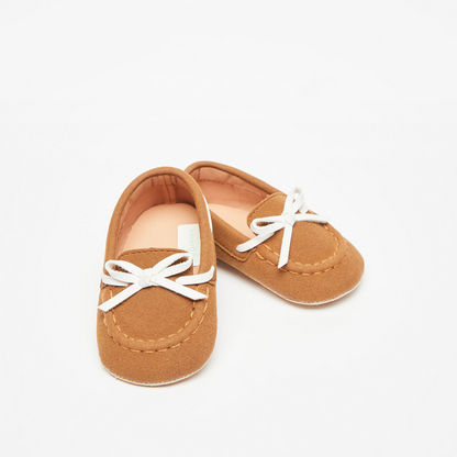 Barefeet Bow Accented Slip-On Moccasins-Baby Boy%27s Shoes-image-2