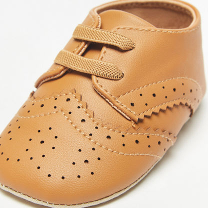 Barefeet Perforated Slip-On Booties with Lace Detail-Baby Boy%27s Booties-image-3