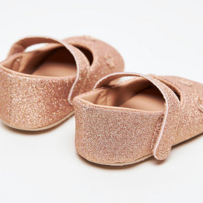 Barefeet Glitter Booties with Hook and Loop Closure-Baby Girl%27s Booties-image-2