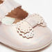 Barefeet Iridescent Bow Applique Detail Booties with Hook and Loop Closure-Baby Girl%27s Booties-thumbnailMobile-4