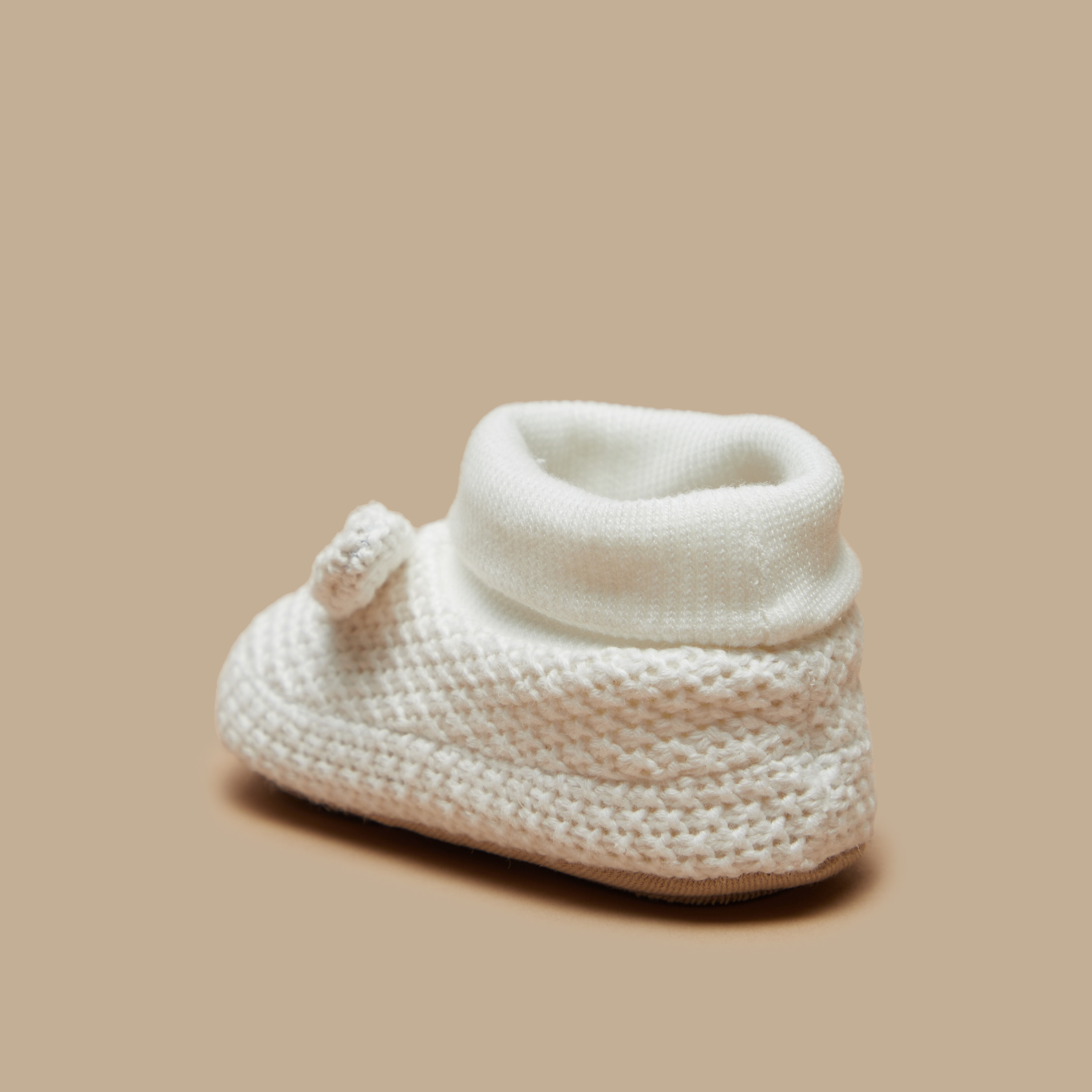Barefeet Textured Slip-On Booties-baby-girls-shoes-booties-image-2