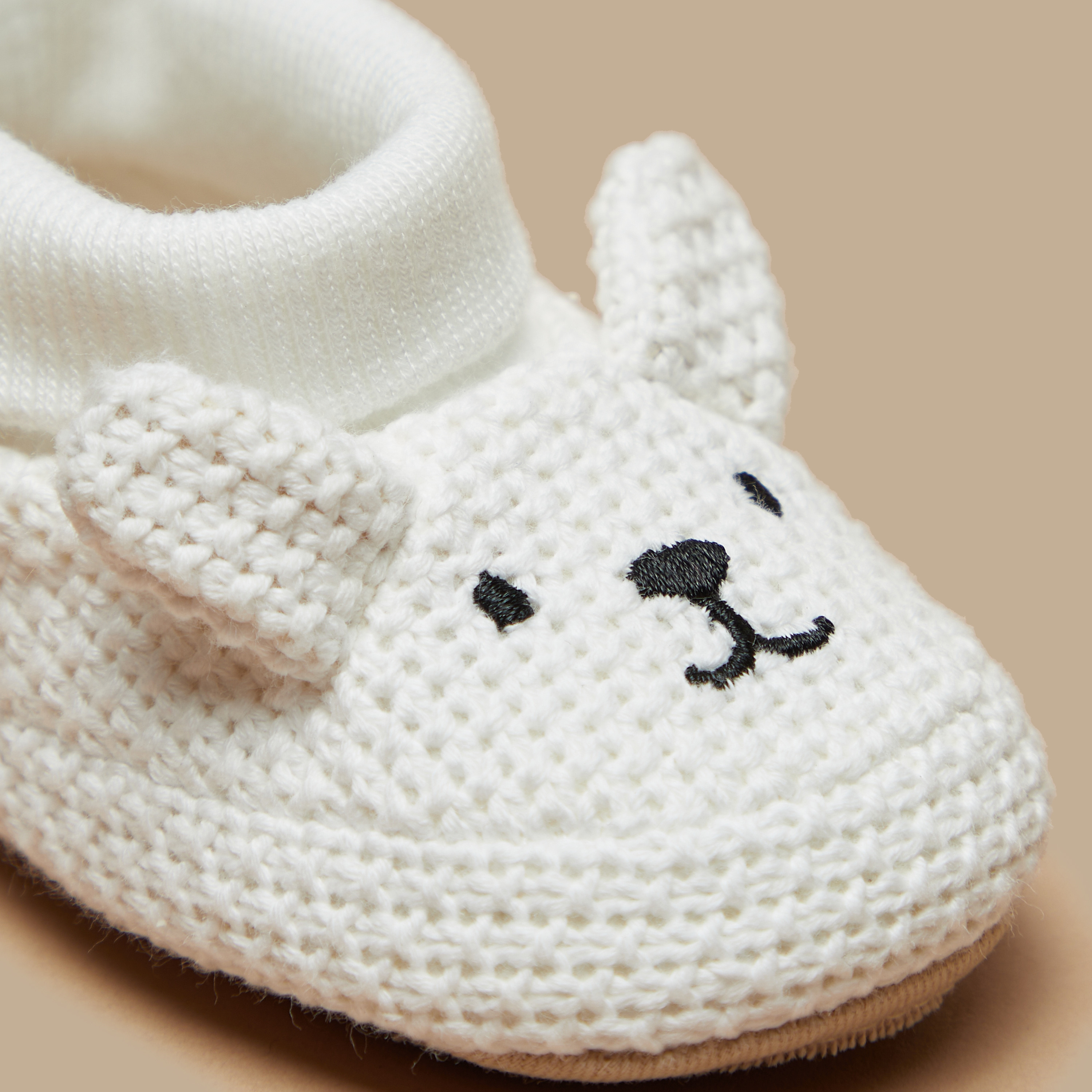 Barefeet Textured Slip-On Booties-baby-girls-shoes-booties-image-5