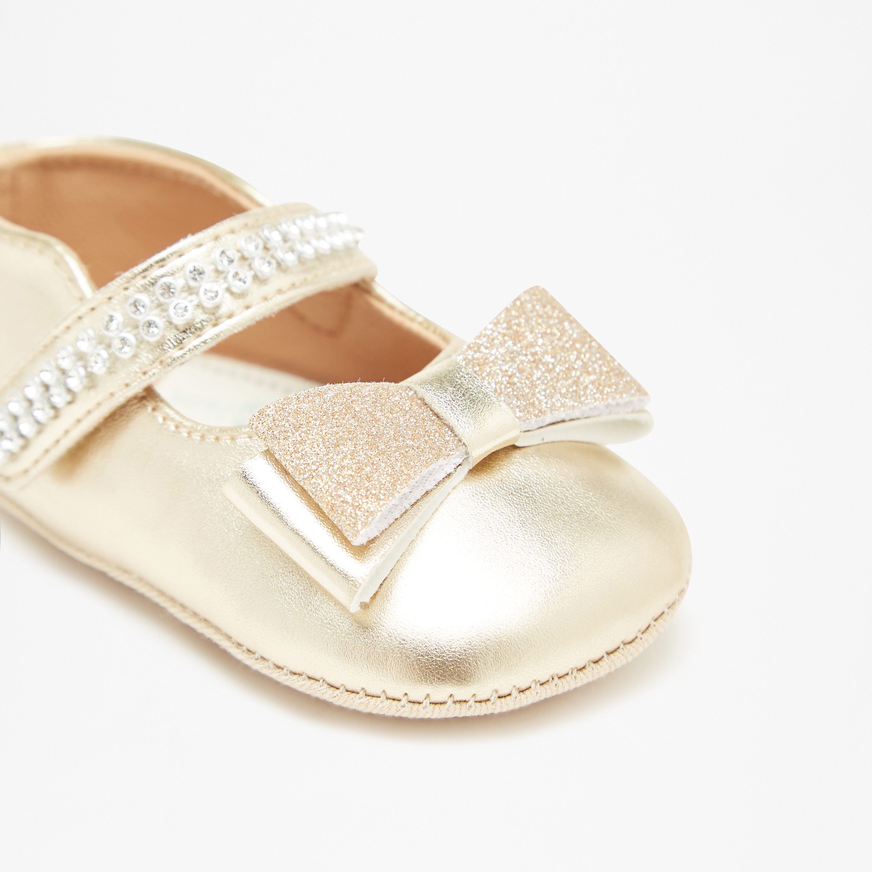 Barefeet Bow Accent Booties with Hook and Loop Closure-baby-girls-shoes-booties-image-5