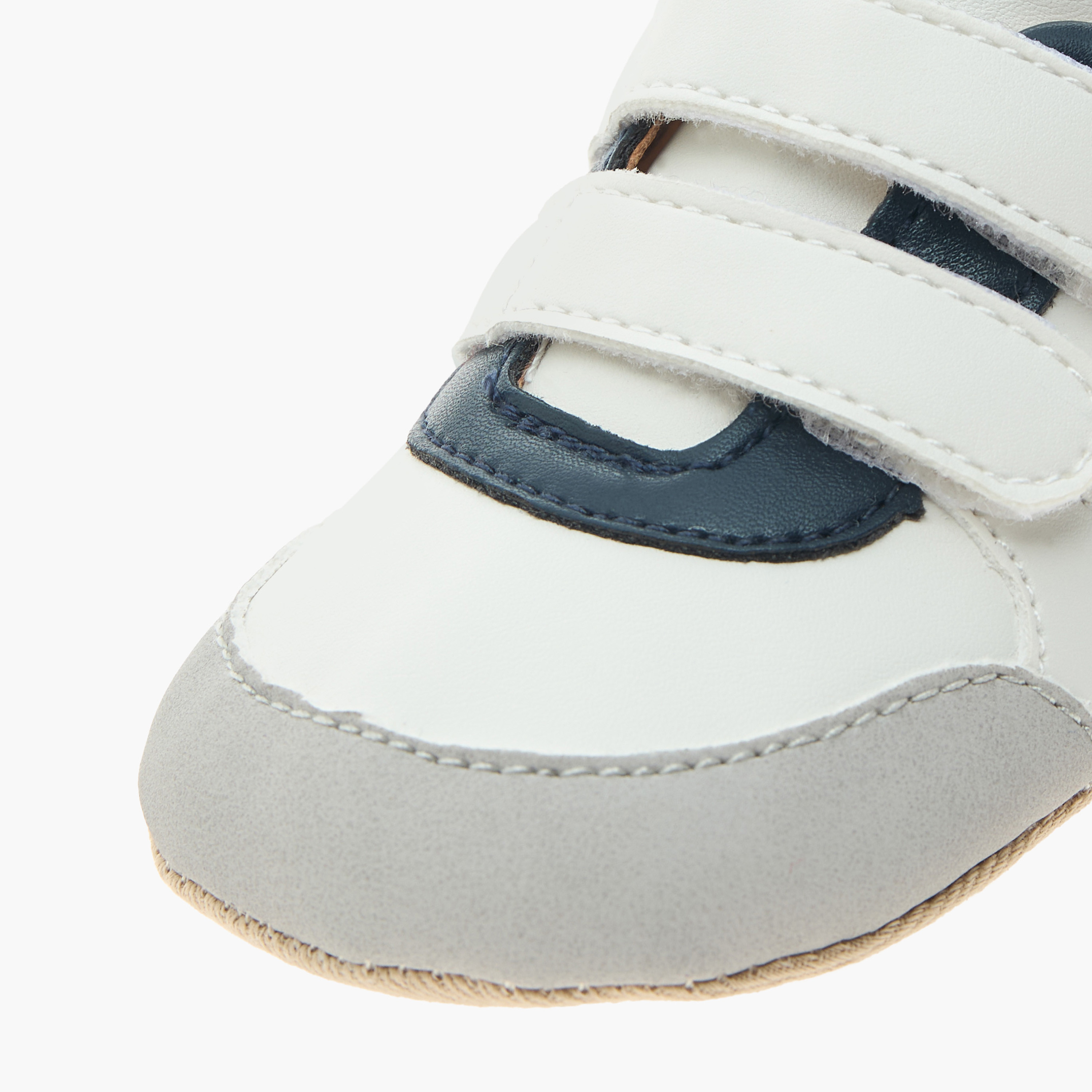 Barefeet Panelled Booties with Hook and Loop Closure-baby-boys-shoes-booties-image-4