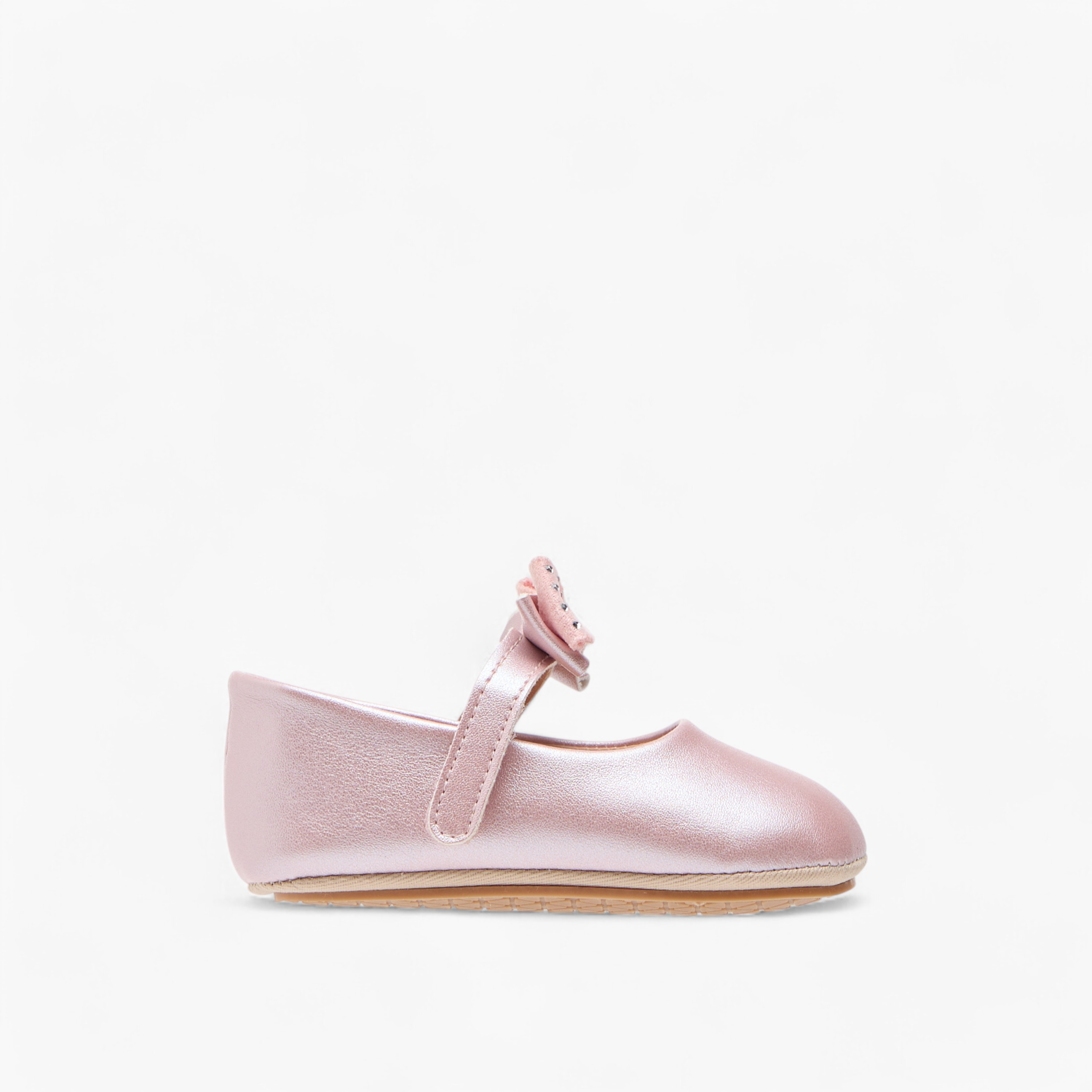 Barefeet Bow Accent Shoes with Hook and Loop Closure-baby-girls-shoes-closedshoes-image-3