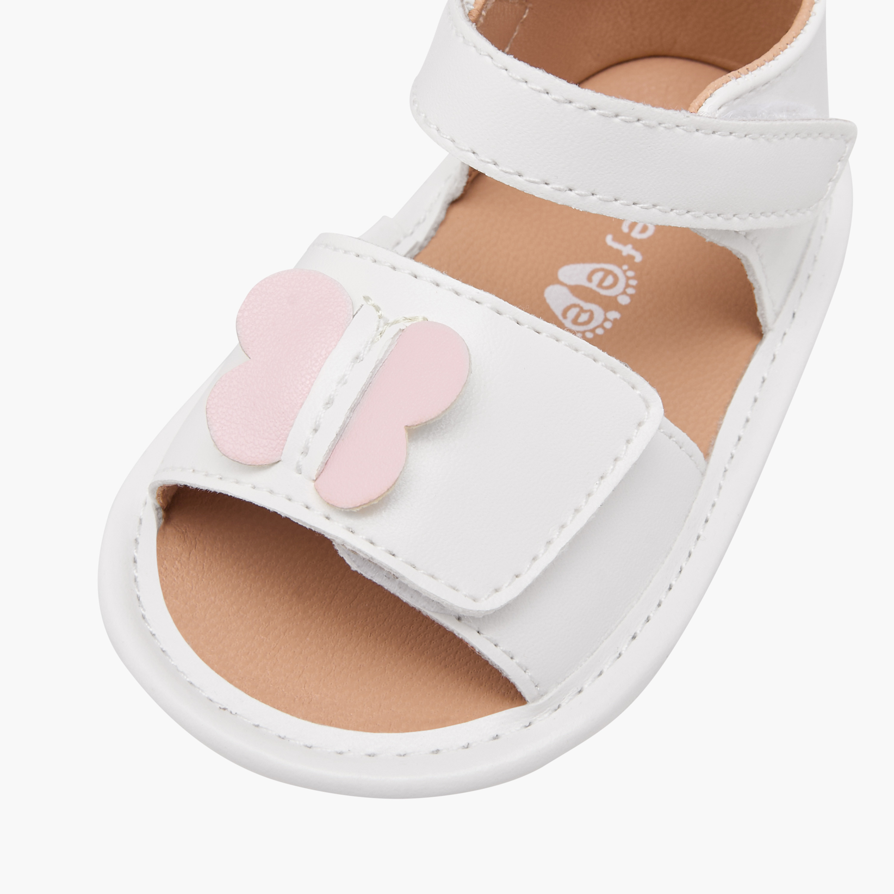 Barefeet Butterfly Accent Booties with Hook and Loop Closure-baby-girls-shoes-booties-image-4