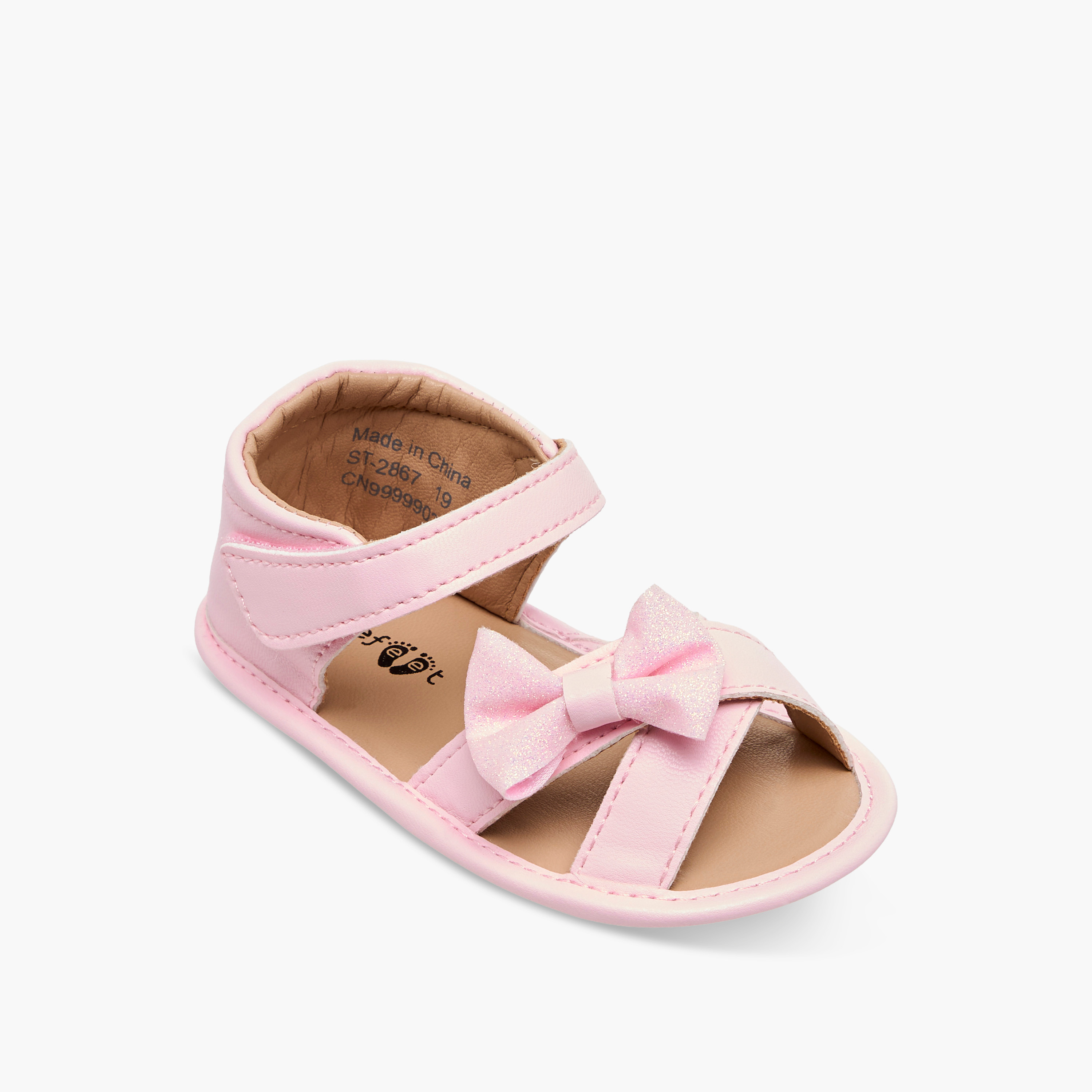 Barefeet Booties with Bow Accent-baby-girls-shoes-booties-image-2