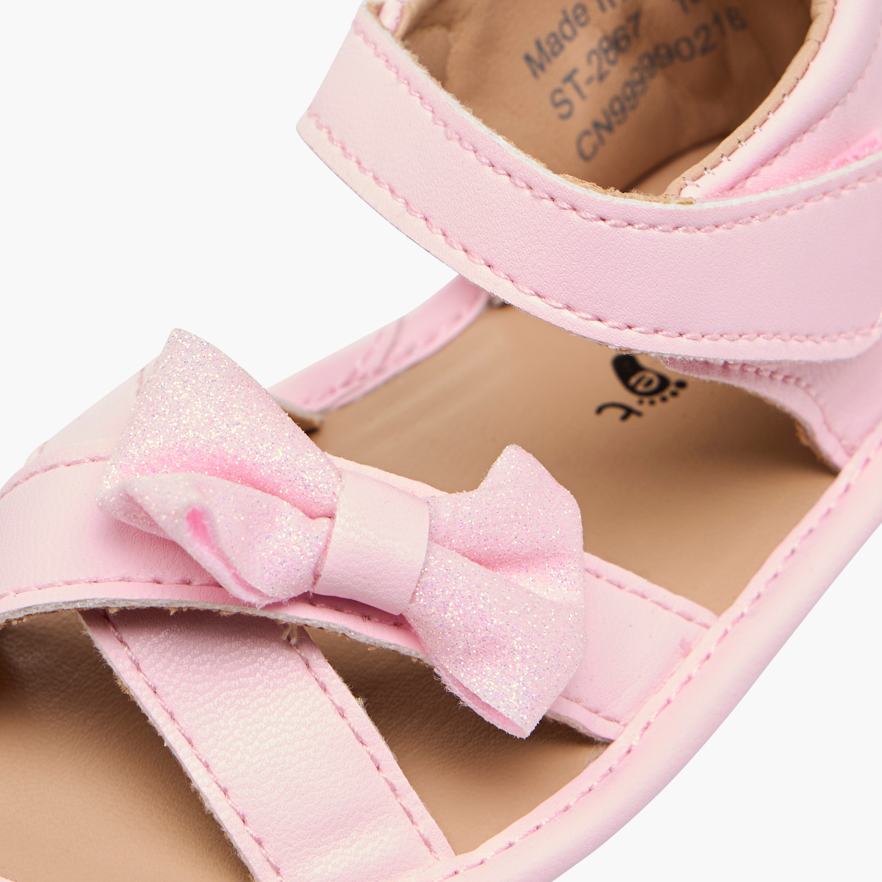 Barefeet Booties with Bow Accent-baby-girls-shoes-booties-image-4