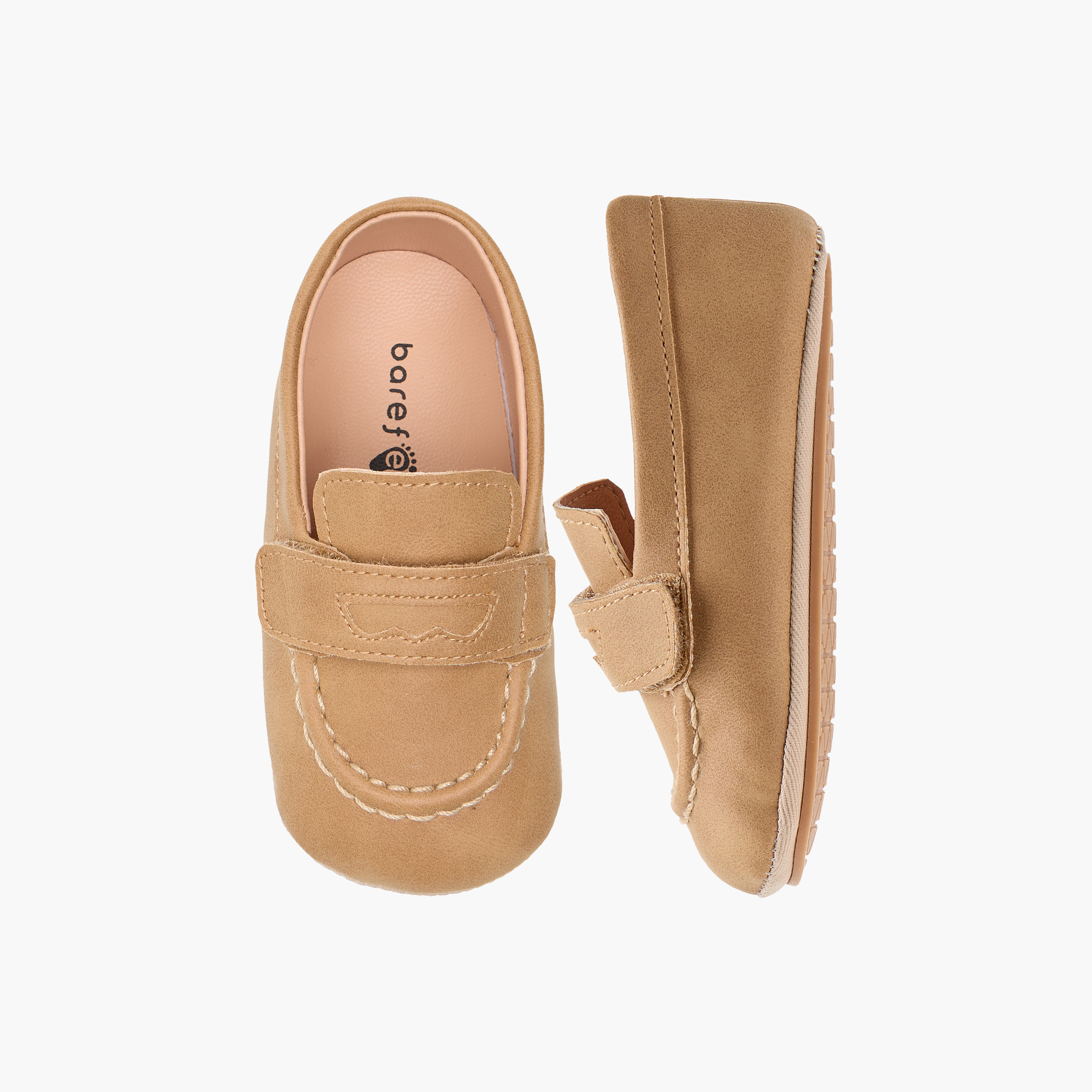 حذاء بتفاصيل درزات وبشريط إغلاق لاصق من بيرفيت-baby-boys-shoes-closedshoes-image-1