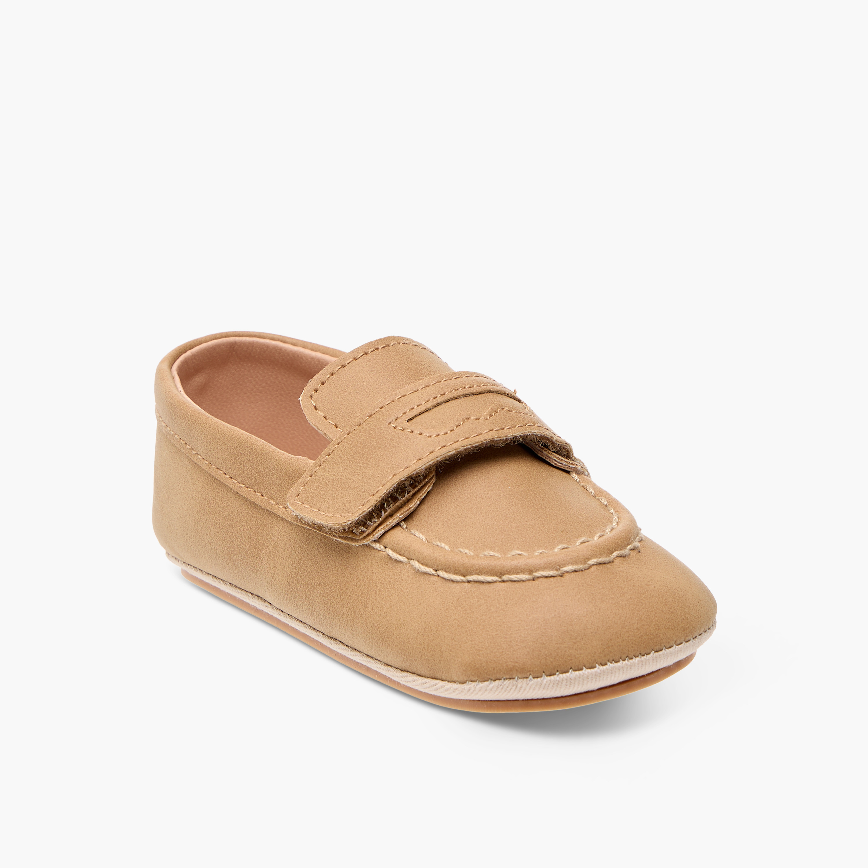 حذاء بتفاصيل درزات وبشريط إغلاق لاصق من بيرفيت-baby-boys-shoes-closedshoes-image-2