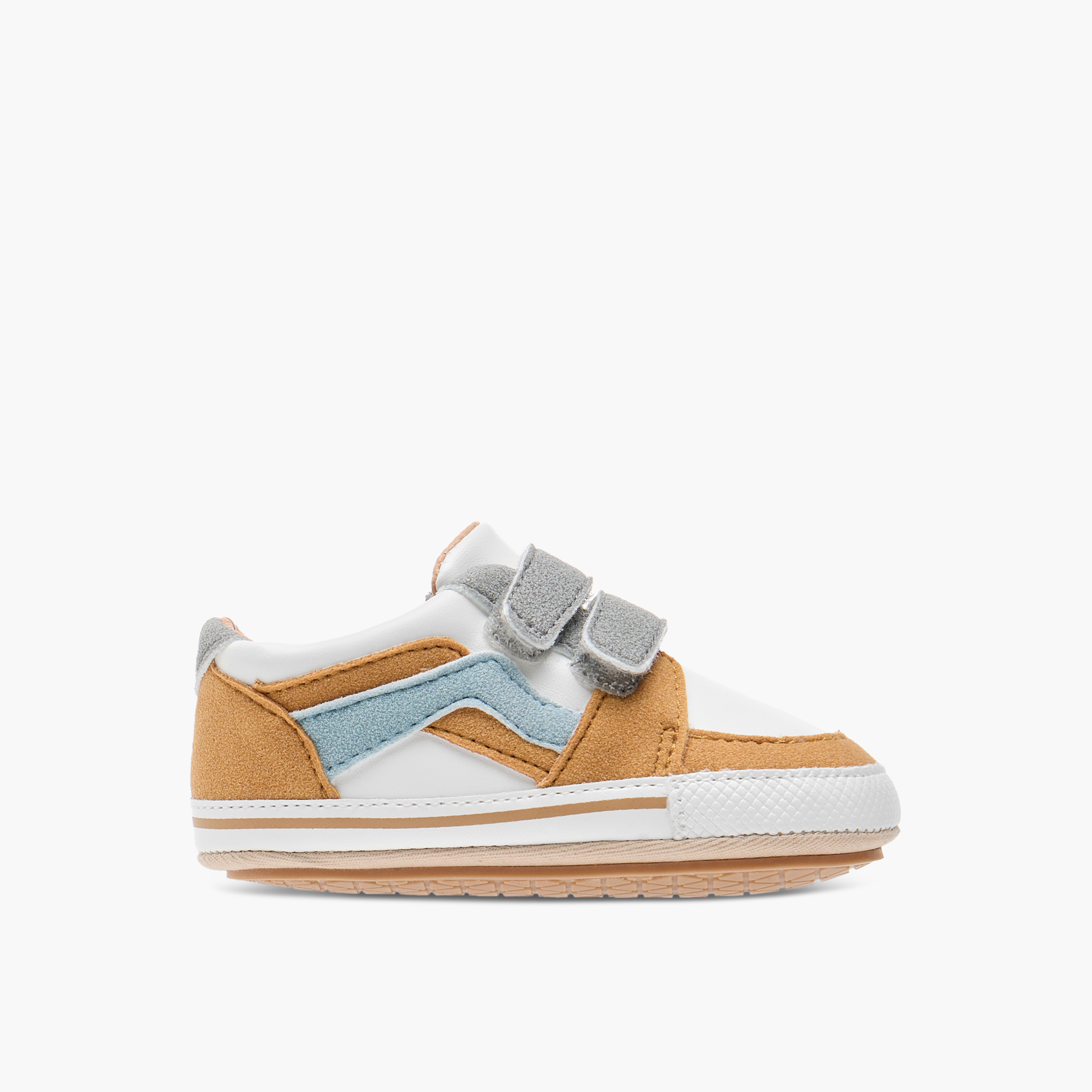 Barefeet Panelled Sneakers with Hook and Loop Closure-baby-boys-shoes-closedshoes-image-3