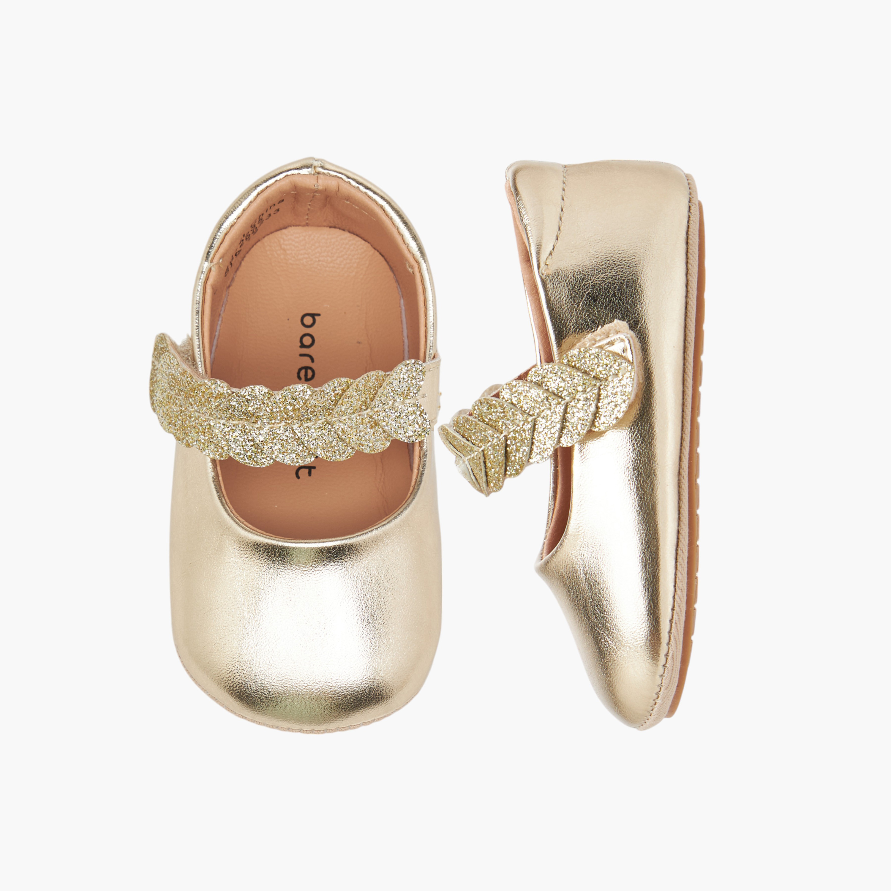 Barefeet Embellished Booties with Hook and Loop Closure-baby-girls-shoes-booties-image-1