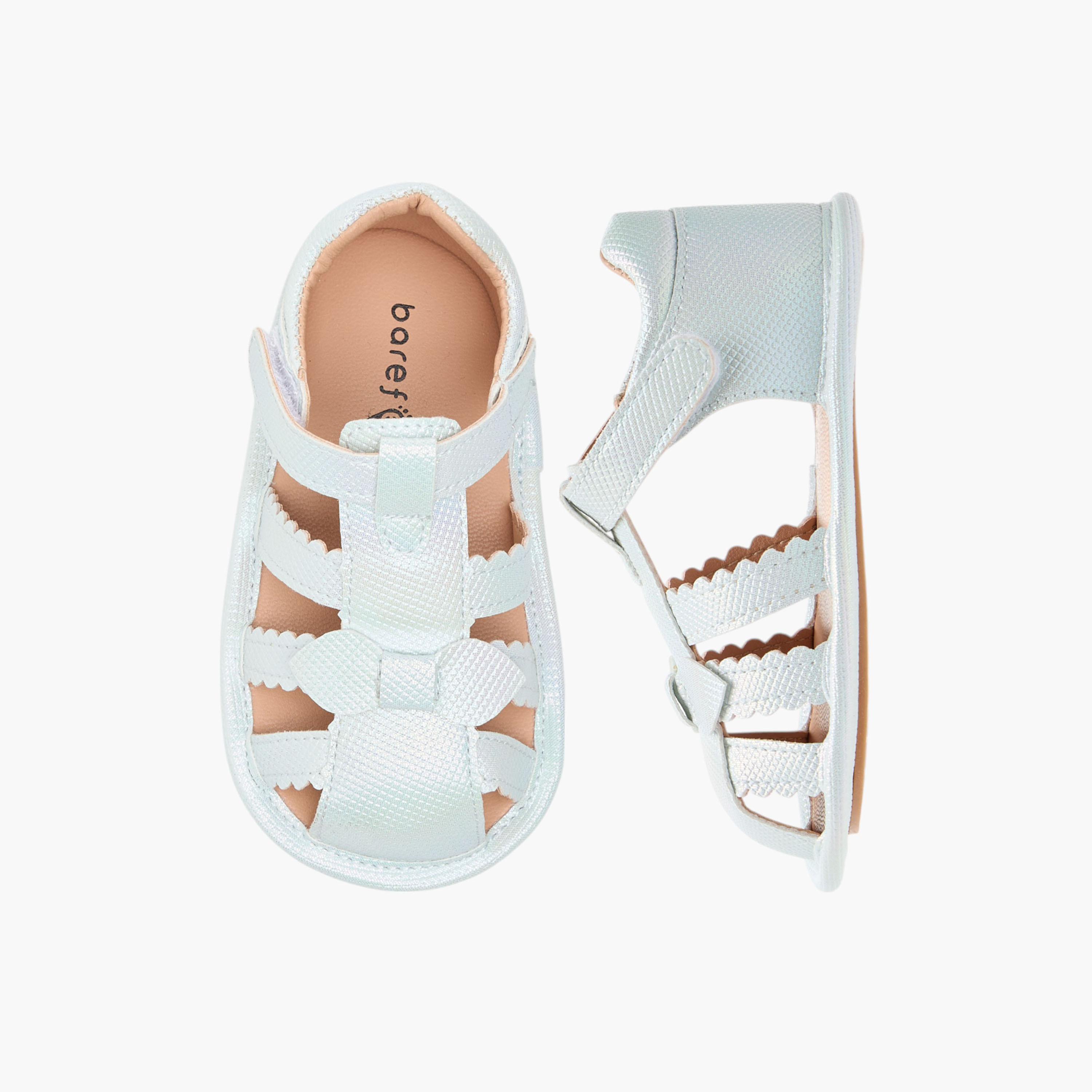 صندل بأحزمة بارزة الملمس وبشريط إغلاق لاصق من بيرفيت-baby-girls-shoes-sandals-image-5