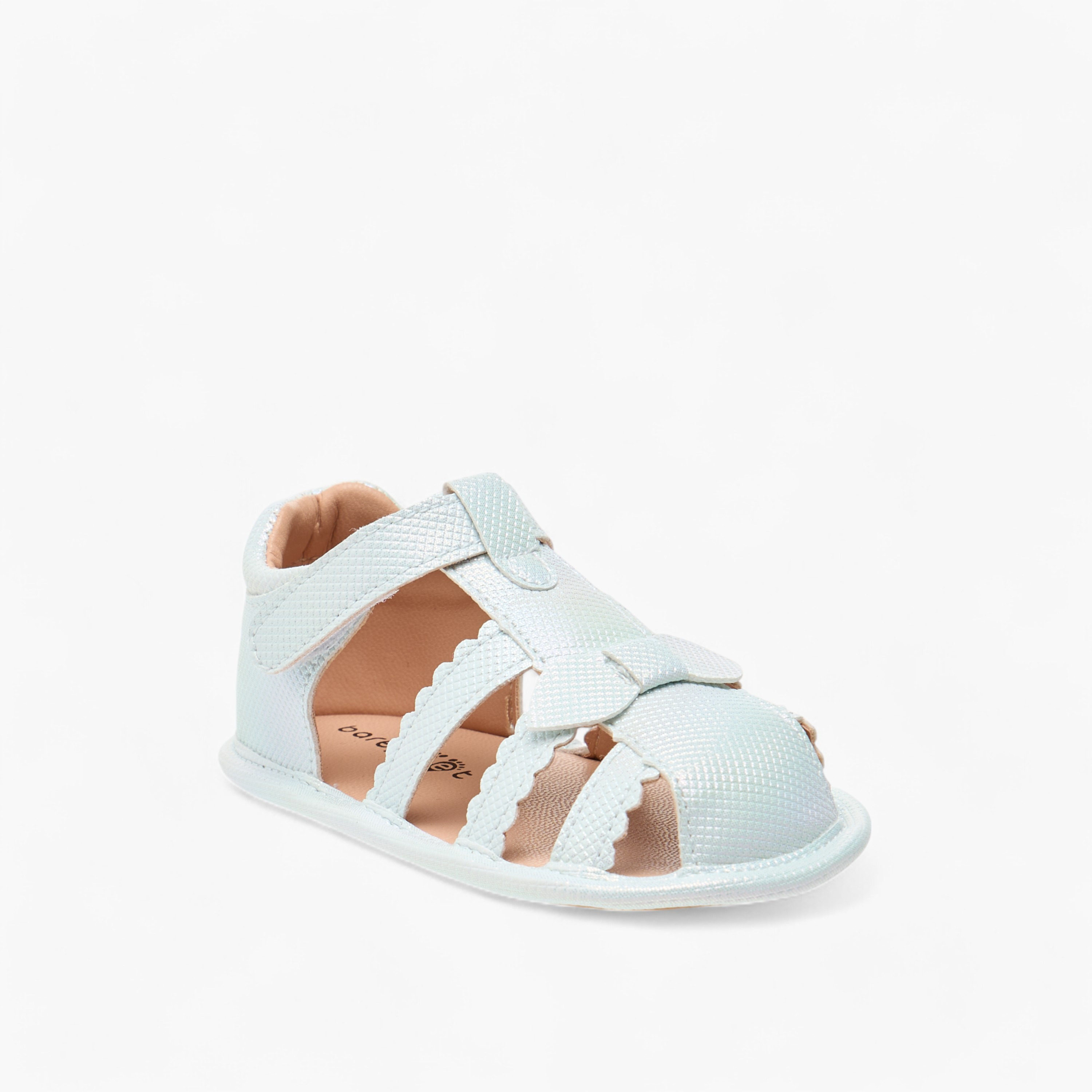 صندل بأحزمة بارزة الملمس وبشريط إغلاق لاصق من بيرفيت-baby-girls-shoes-sandals-image-4