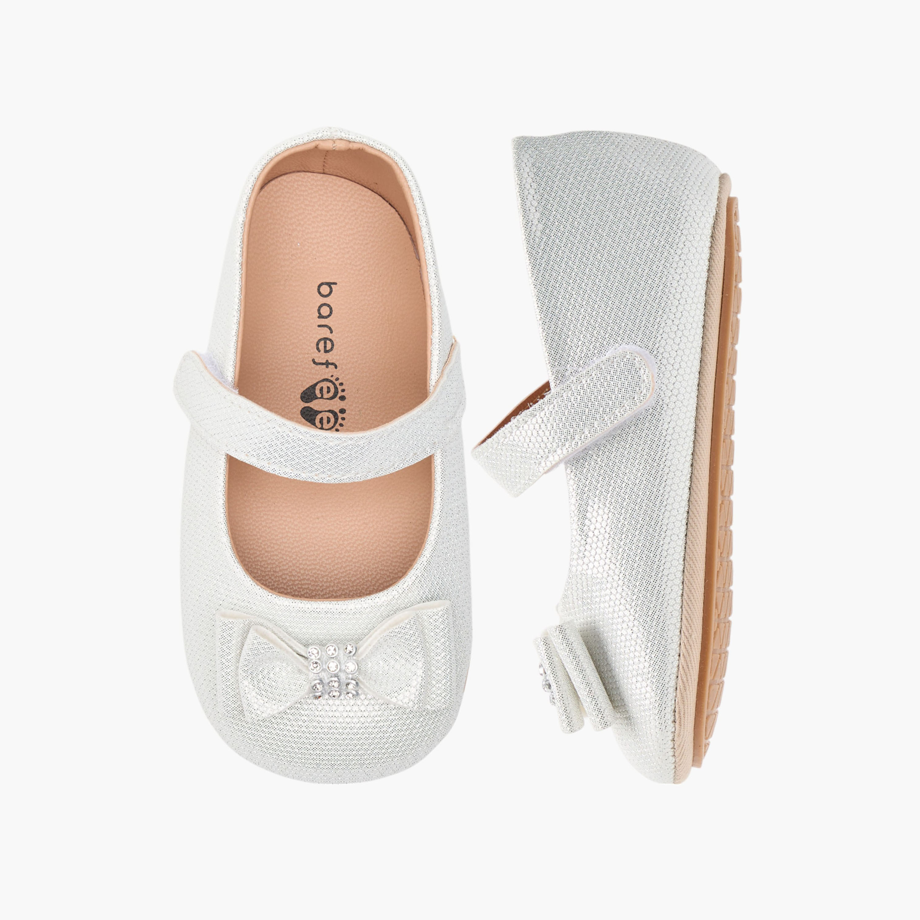 Barefeet Bow Accent Shoes with Hook and Loop Closure-baby-girls-shoes-closedshoes-image-11