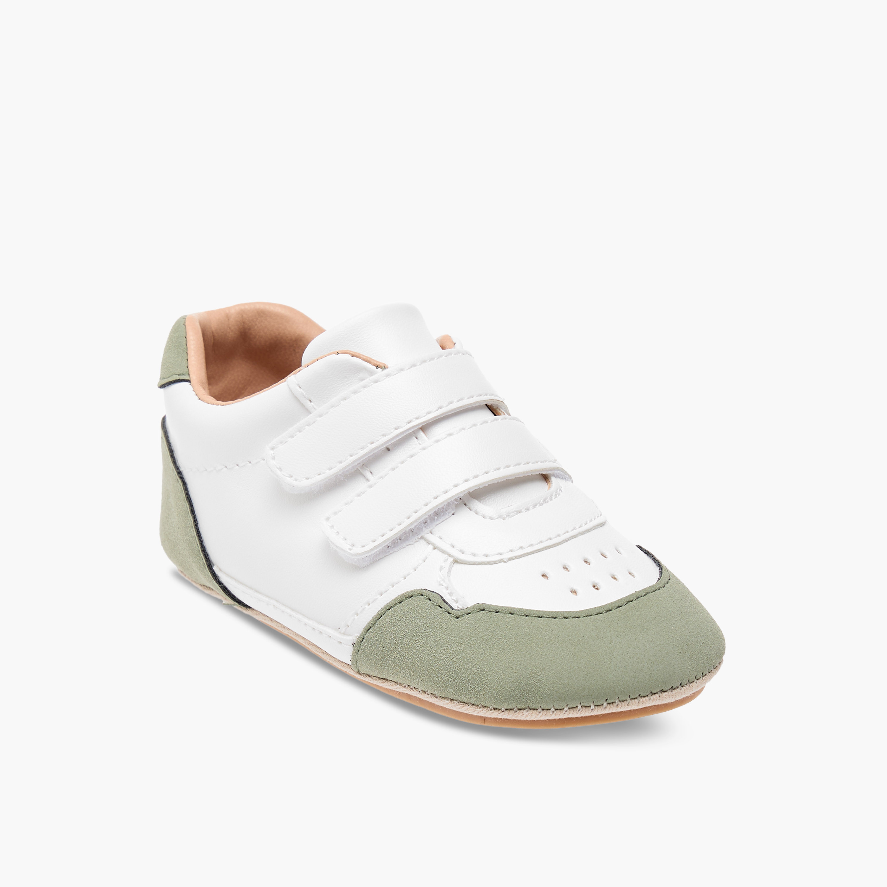 Barefeet Panelled Sneakers with Hook and Loop Closure-baby-boys-shoes-closedshoes-image-2