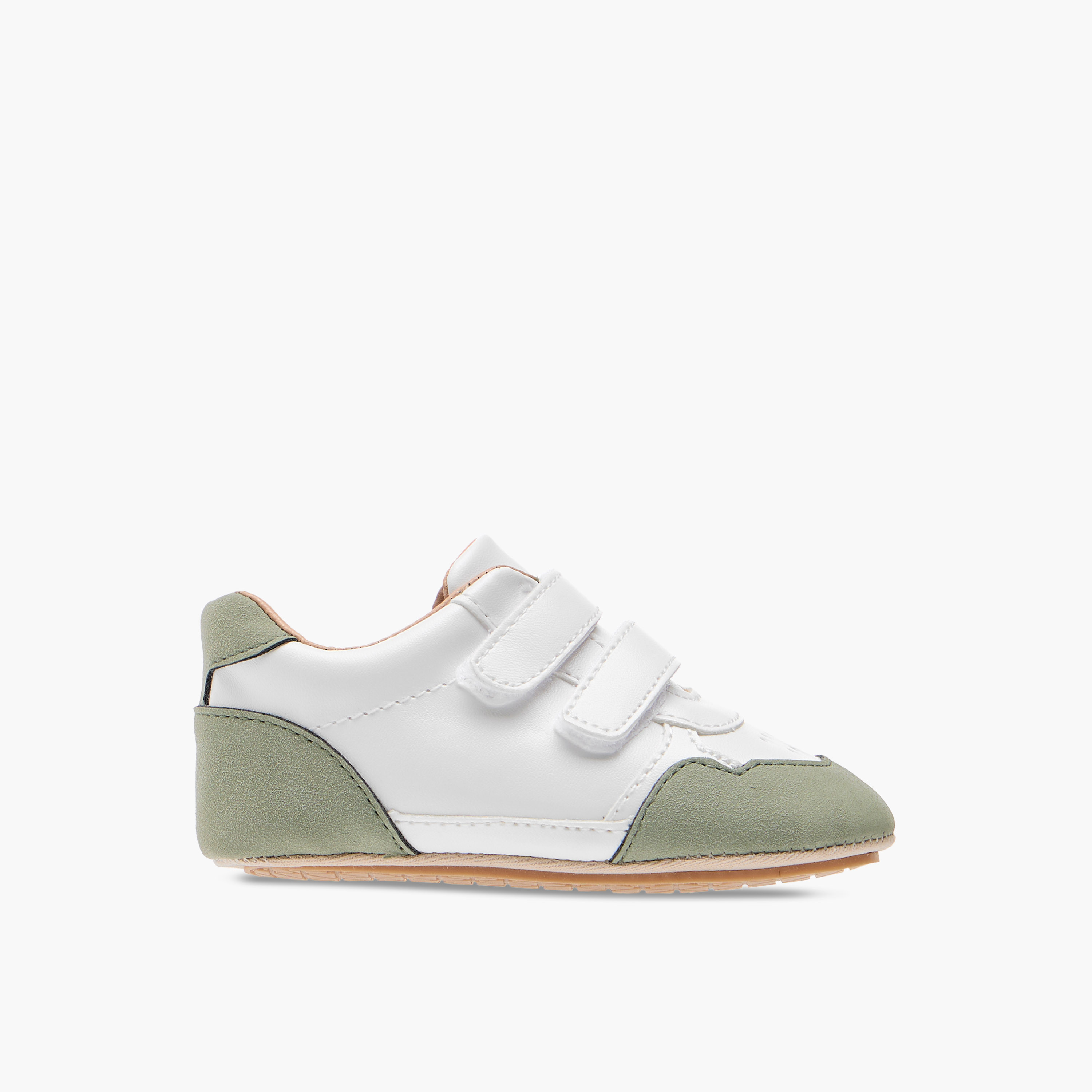 Barefeet Panelled Sneakers with Hook and Loop Closure-baby-boys-shoes-closedshoes-image-3